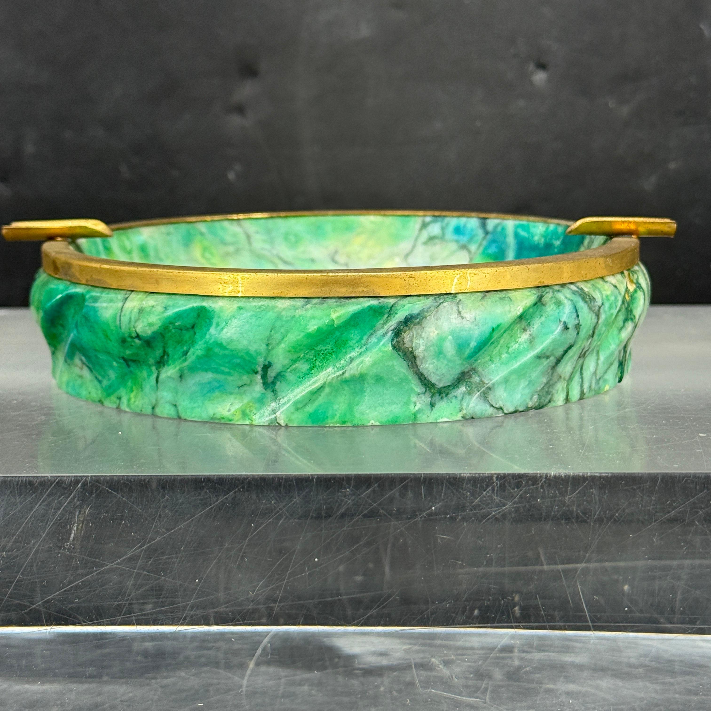 Mid-Century Modern Italian Alabaster Ashtray, Italy 1950's For Sale 5
