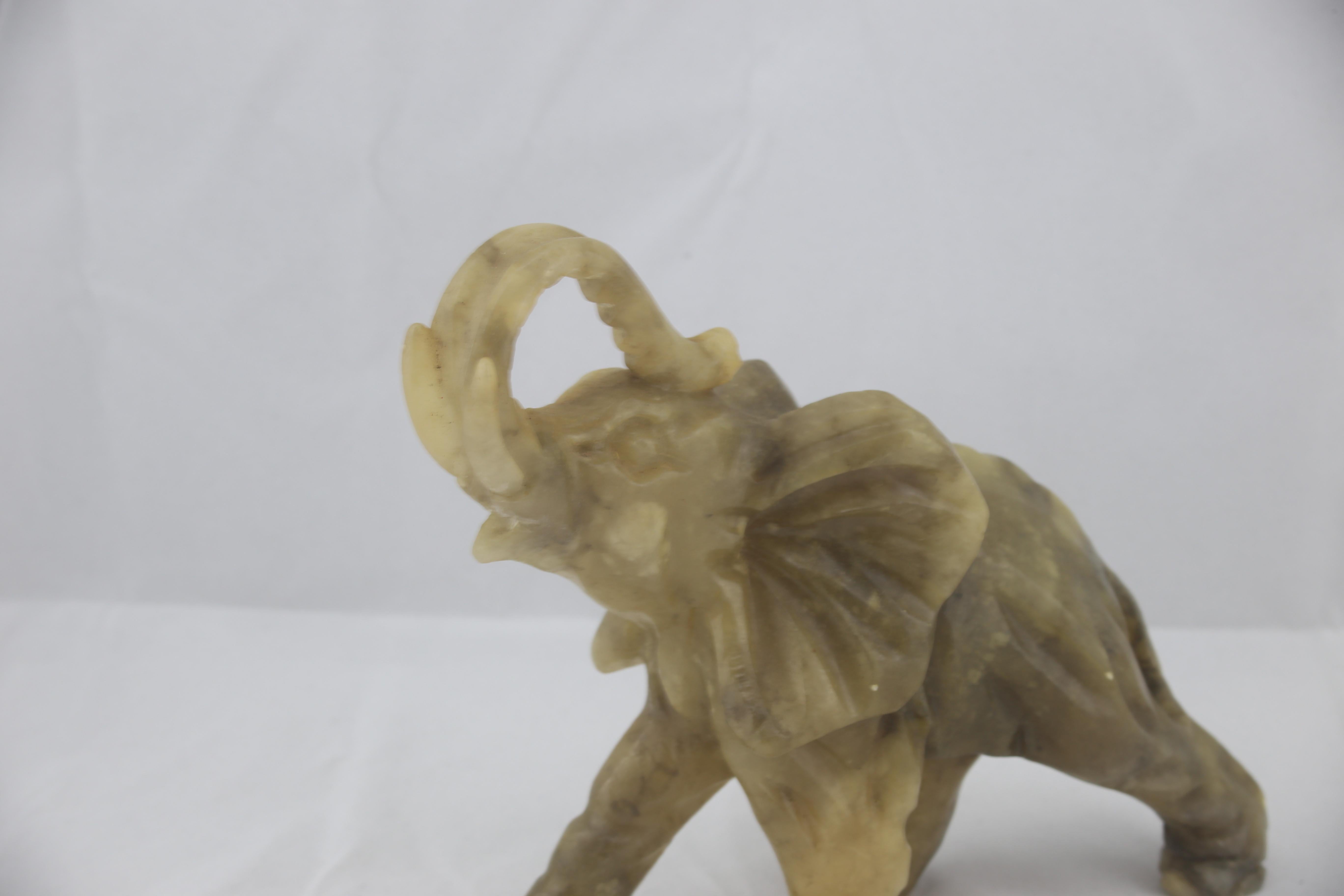 alabaster elephant figurine