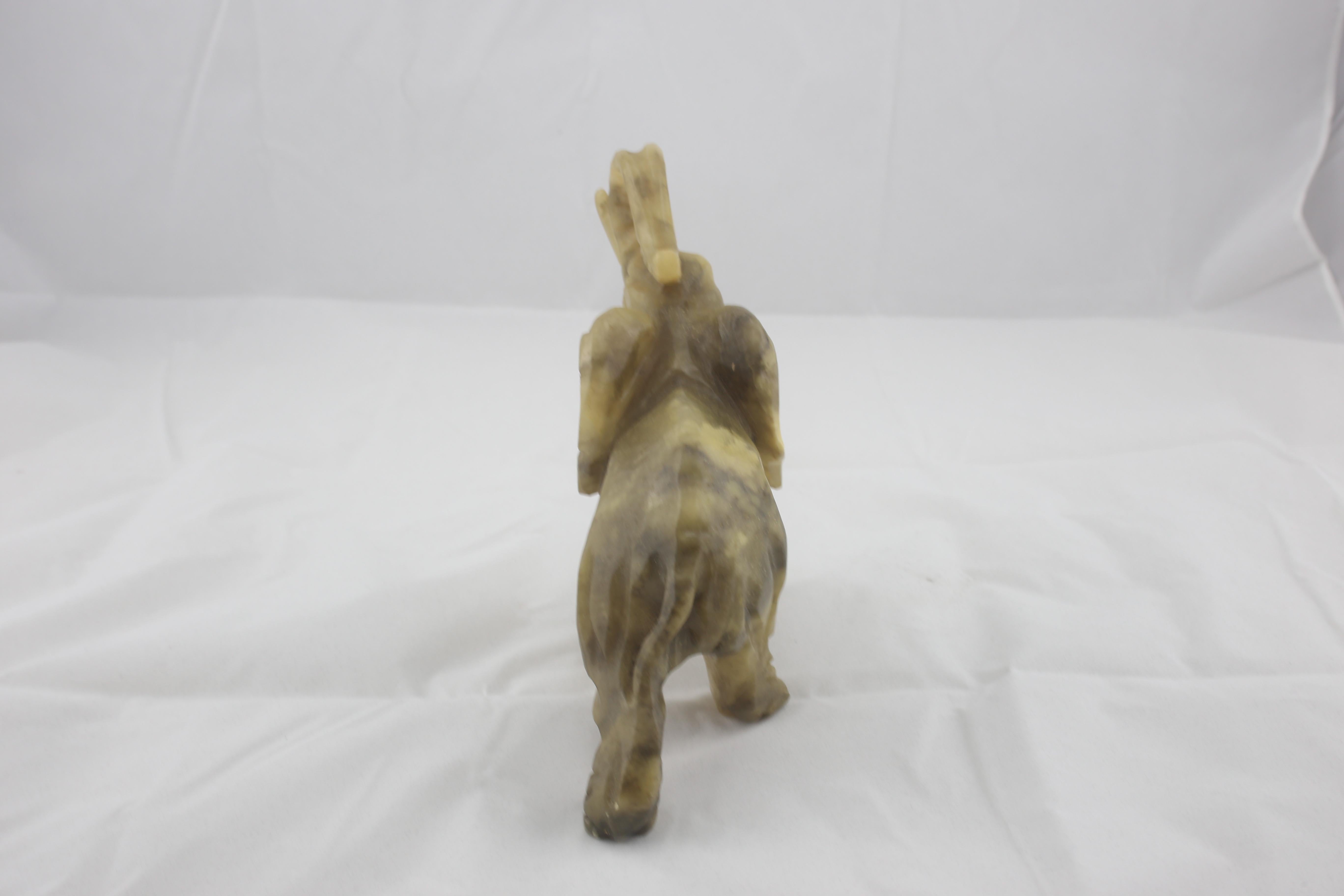 Mid-Century Modern Italian Alabaster Elephant Sculpture, 1970s In Excellent Condition For Sale In Byron Bay, NSW