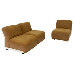 Vintage Mid-Century Modern Italian Amanta Chairs Mod.24 by Mario Bellini, 1970s