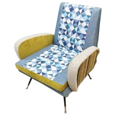 Mid-Century Modern Italian Armchair in the Style of Marco Zanuso