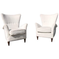 Mid-Century Modern Italian Armchairs Gio Ponti Hotel Bristol Merano, 1954, Pair