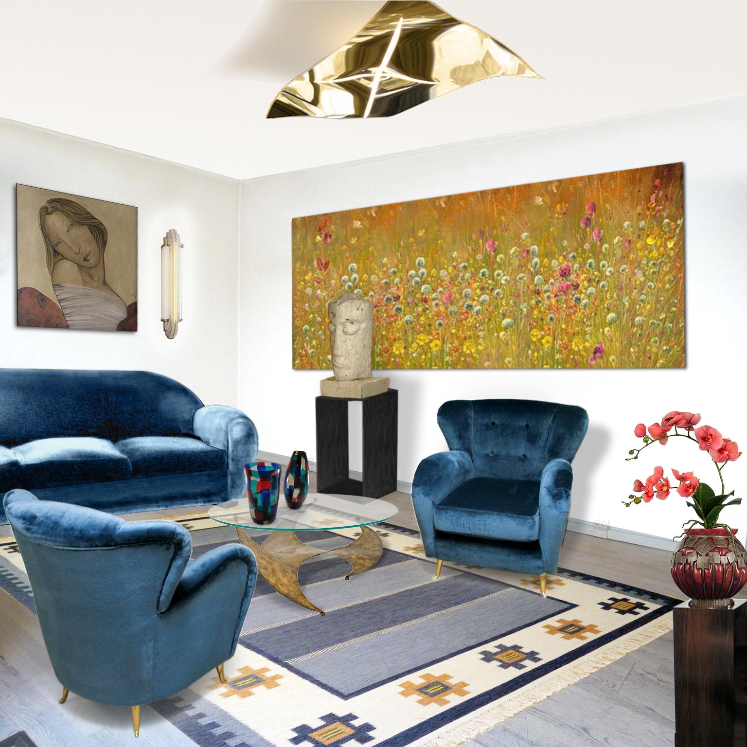 Sillones italianos modernos de mediados de siglo Diseño atribuido Guglielmo Ulrich, años 60 en venta 7