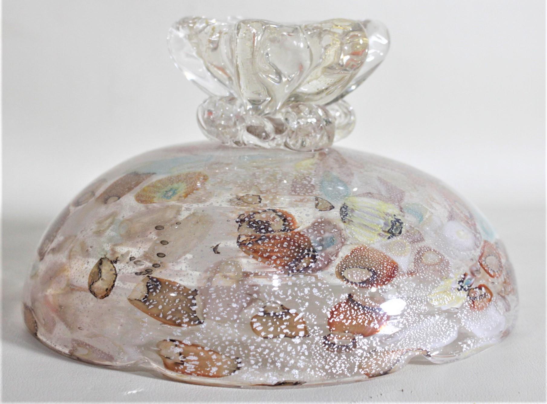 20th Century Mid-Century Modern Italian Art Glass Pedestal Bowl or Centerpiece For Sale