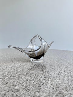 Mid-Century Modern Italian Ashtray in Black Murano Glass, 1960s