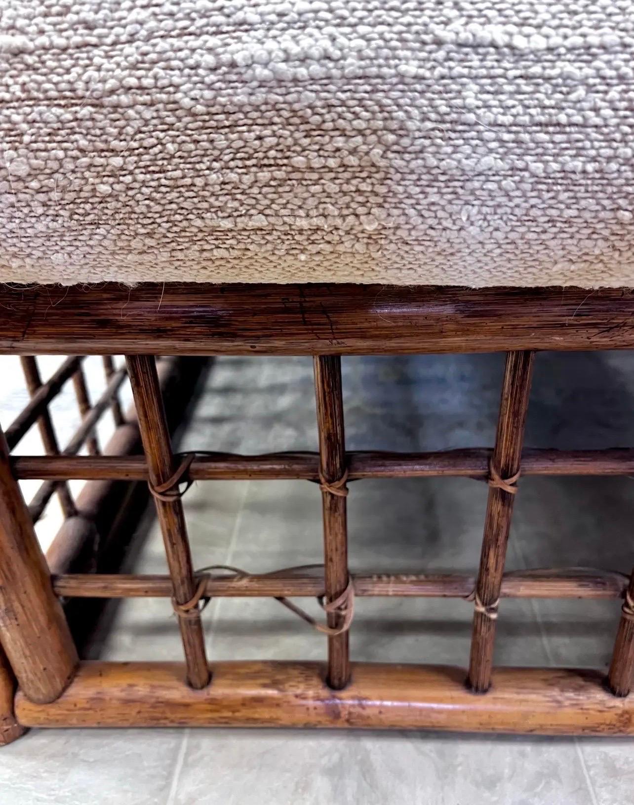 Mid Century Modern Italian Bamboo and Rattan Armchair Club Chair 6