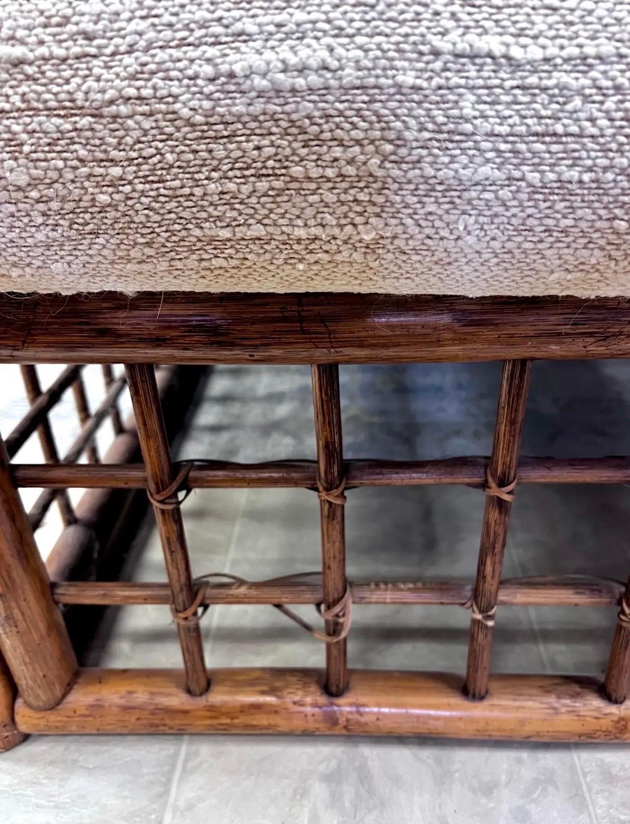 Mid Century Modern Italian Bamboo and Rattan Armchair Club Chair 11