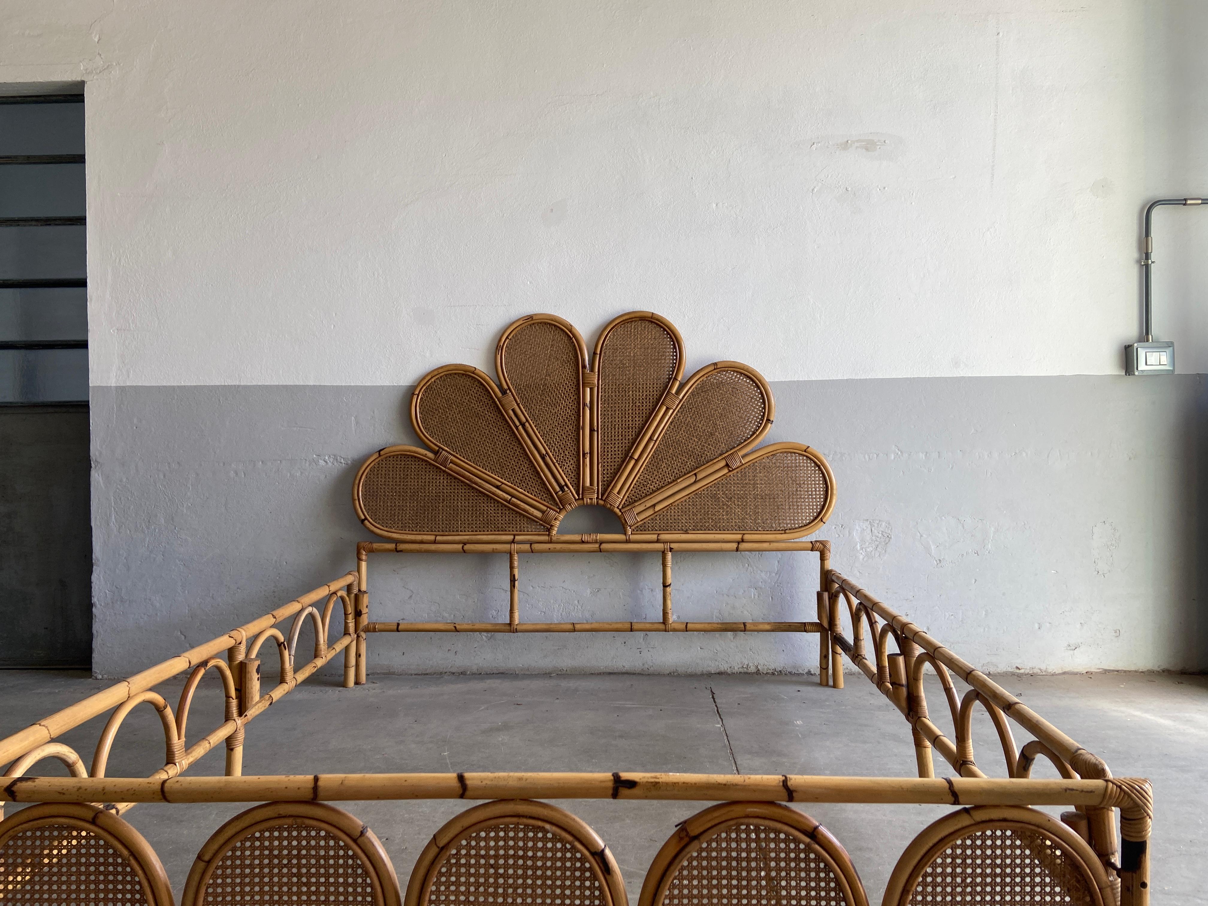 vintage bamboo bed frame