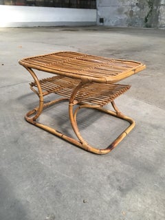 Mid-Century Modern Italian Bamboo Coffee or Side Table, 1960s