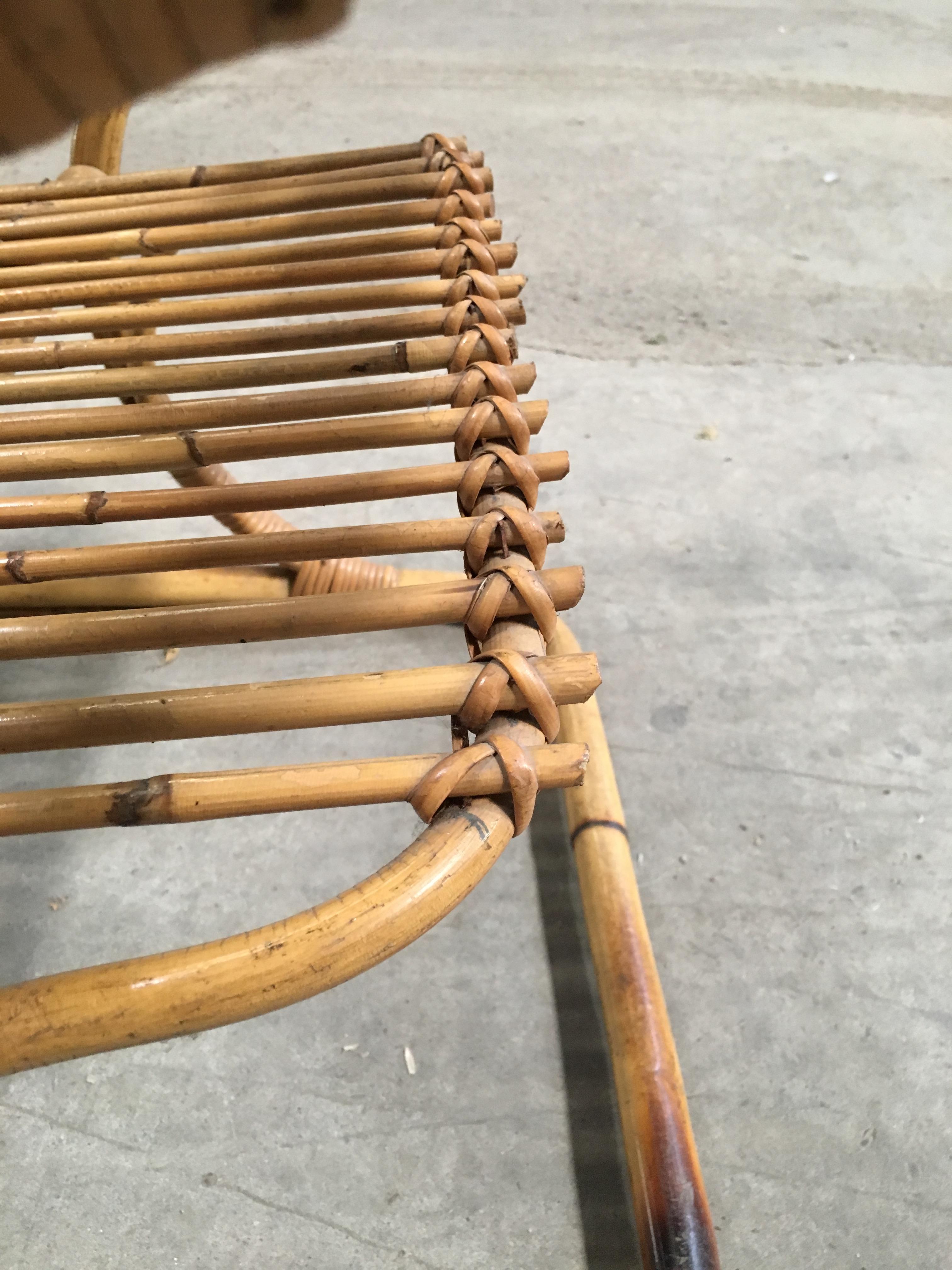 Mid-Century Modern Italian Bamboo Coffee or Side Table, 1960s 4