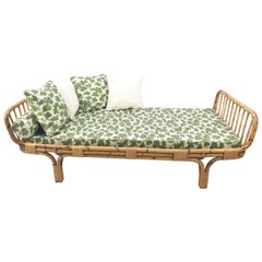 Vintage Mid-Century Modern Italian Bamboo Daybed, 1960s