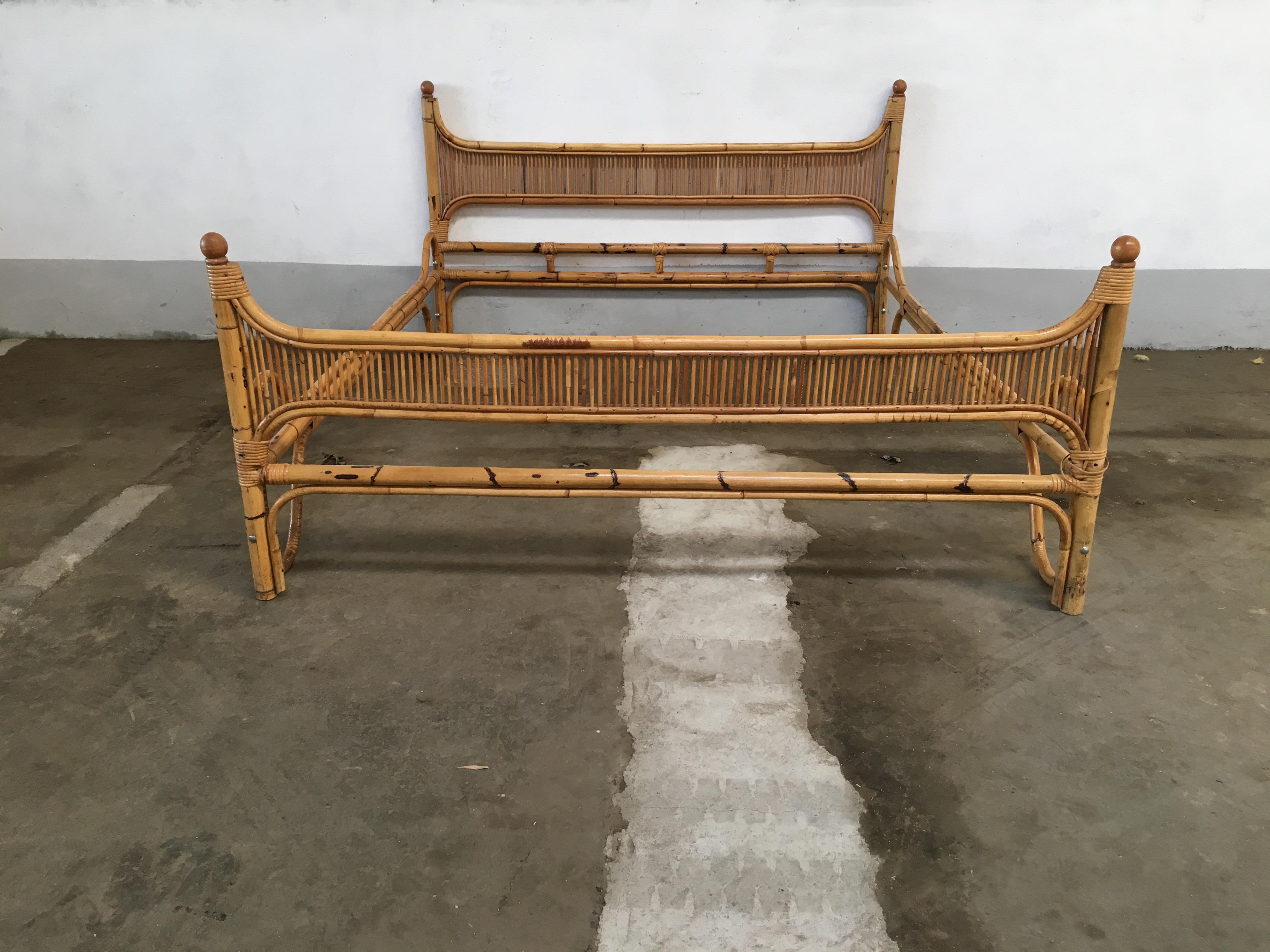 vintage bamboo bed frame