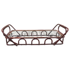 Mid-Century Modern Italian Bamboo Sofa Bed, 1970s
