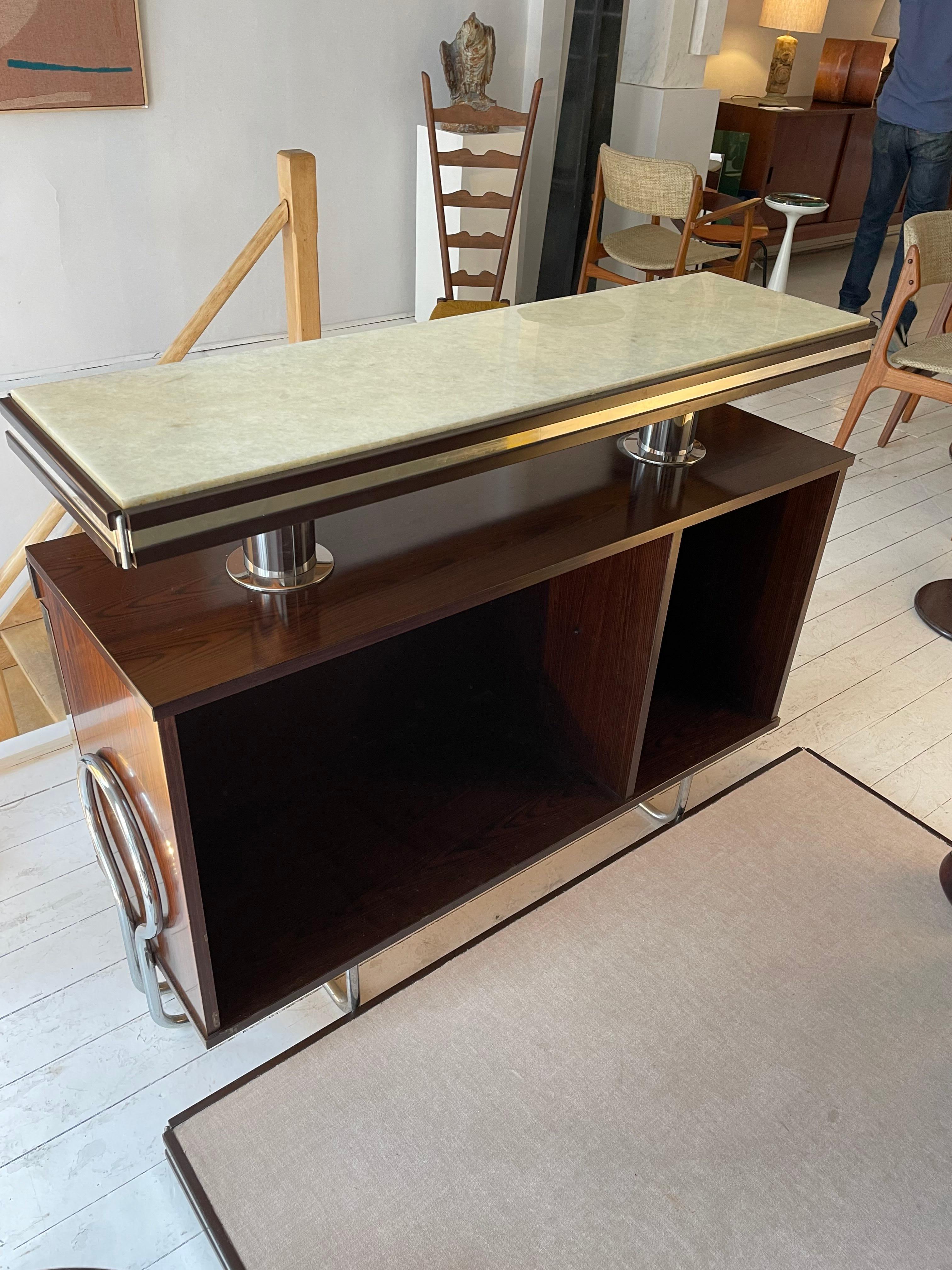 Mid-Century Modern Italian Bar Set with Two Bar Stools, 1960s 2