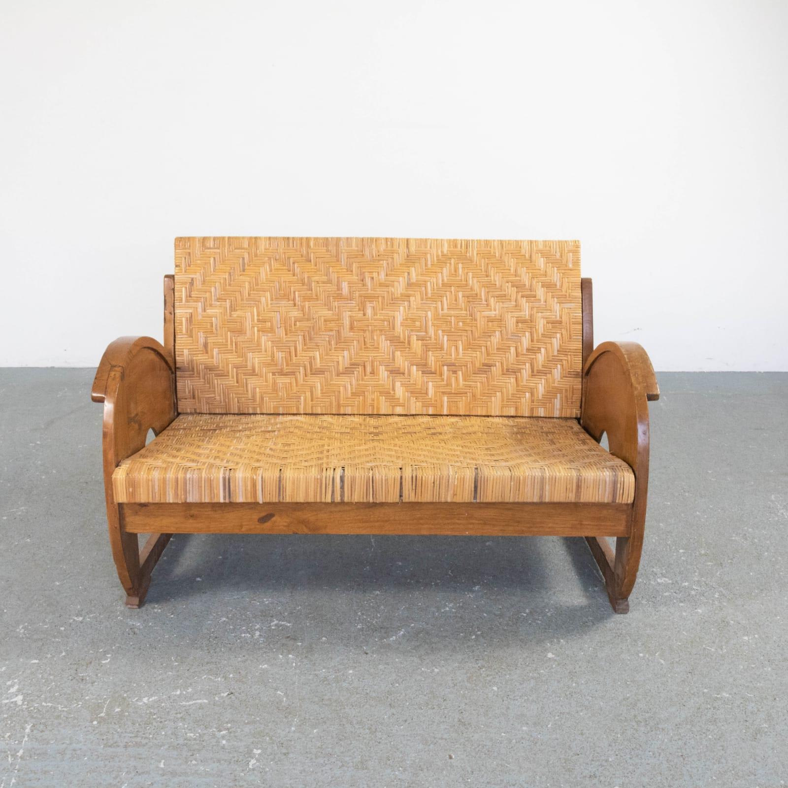 Mid-Century Modern Italian Bench, 1950s In Good Condition In Brussels, BE