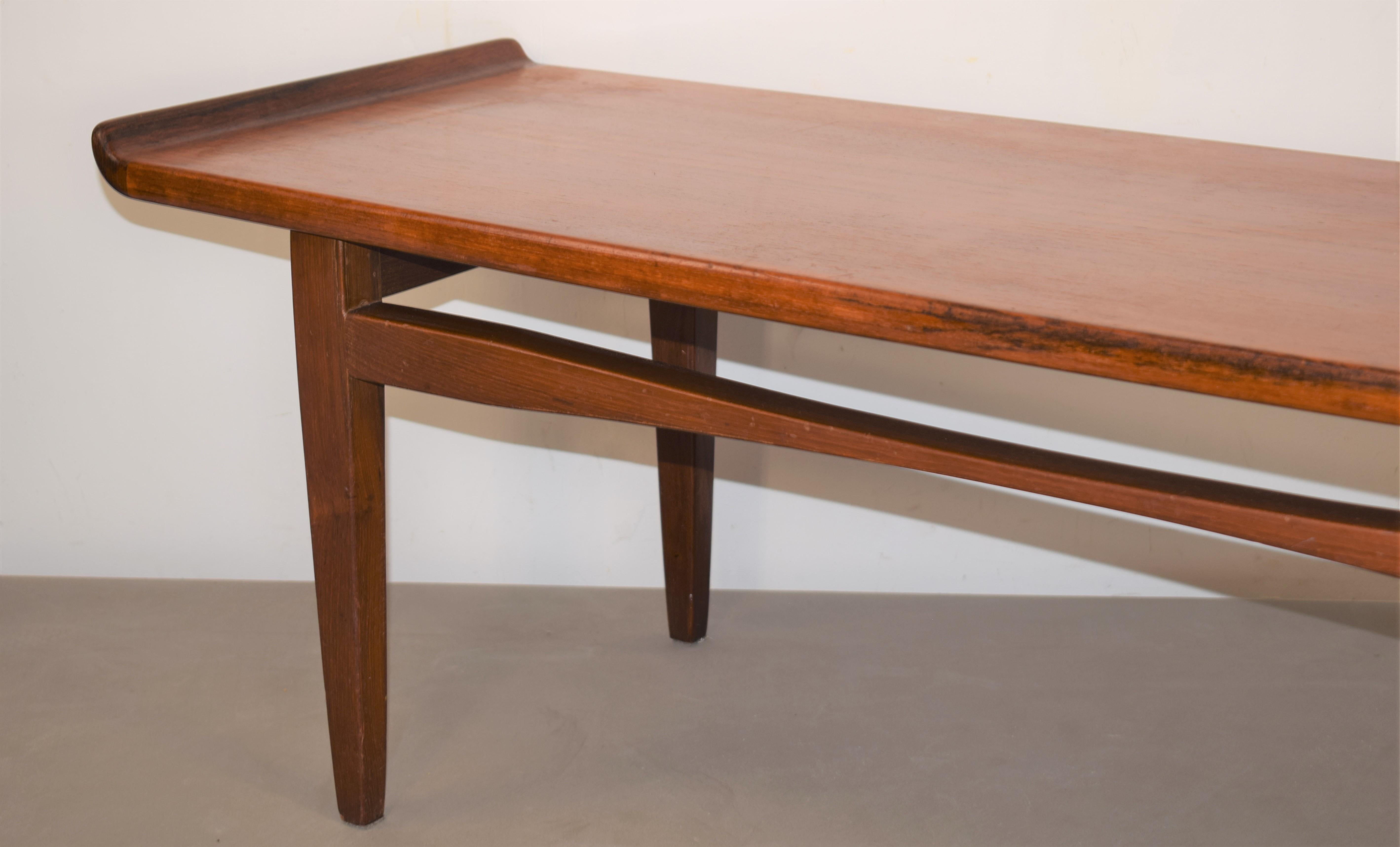 Mid-Century Modern Italian Bench, Teak, 1970s 7