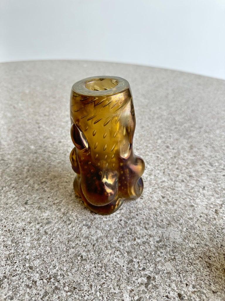 Mid-Century Modern Italian Black and Purple Murano Glass Candle Holders, 1960s In Excellent Condition For Sale In Byron Bay, NSW