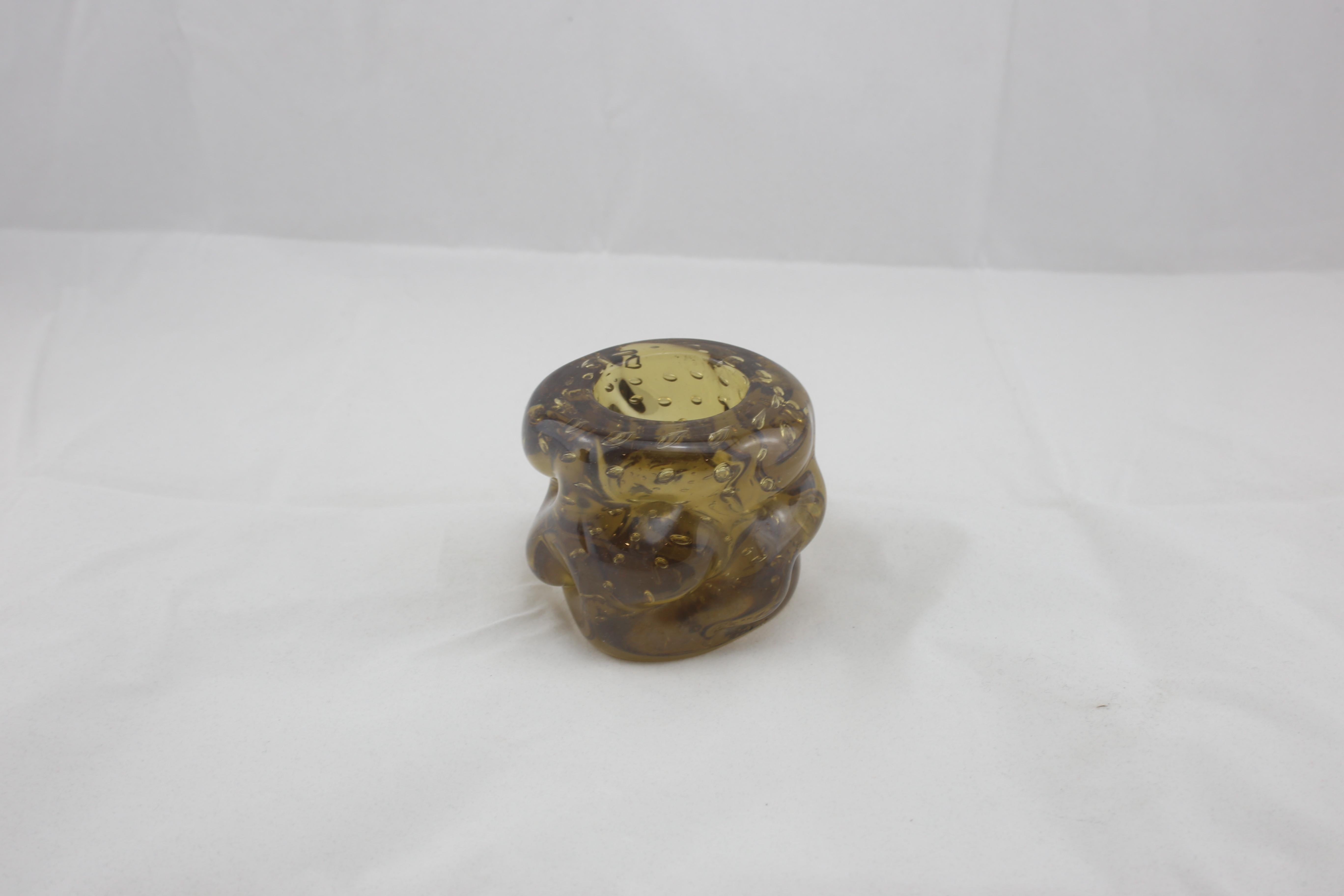 Mid-Century Modern Italian Black and Purple Murano Glass Candle Holders, 1960s 4