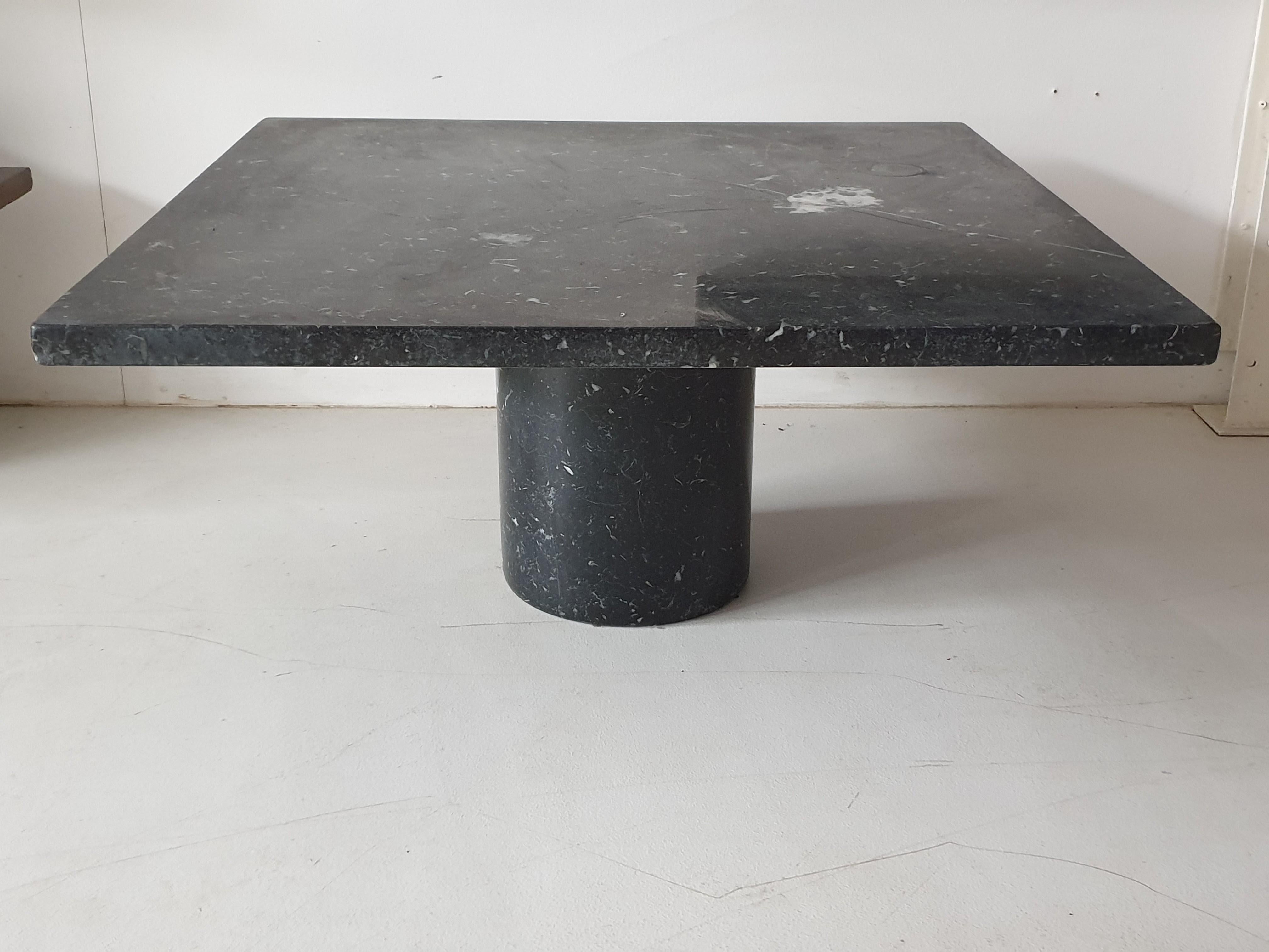 Mid-Century Modern Italian Black Marble Coffee Table For Sale 3