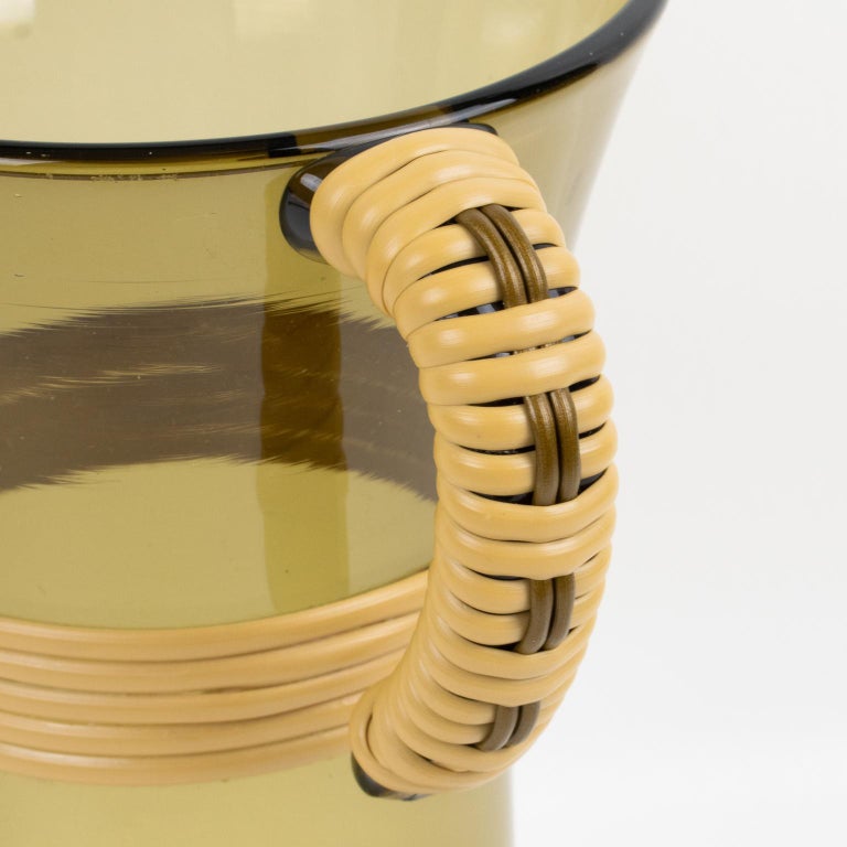 MidCenturyModern Italian Blown Glass Barware Cocktail Martini Pitcher