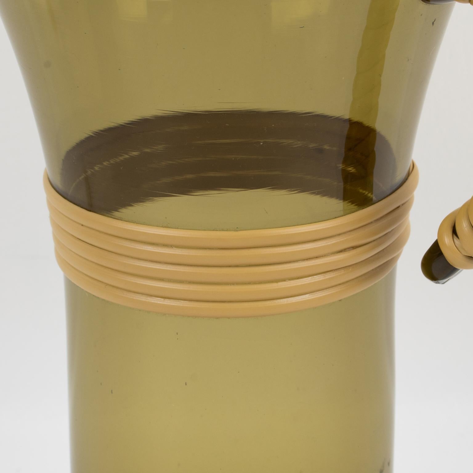 Mid-Century-Modern Italian Blown Glass Barware Cocktail Martini Pitcher 4