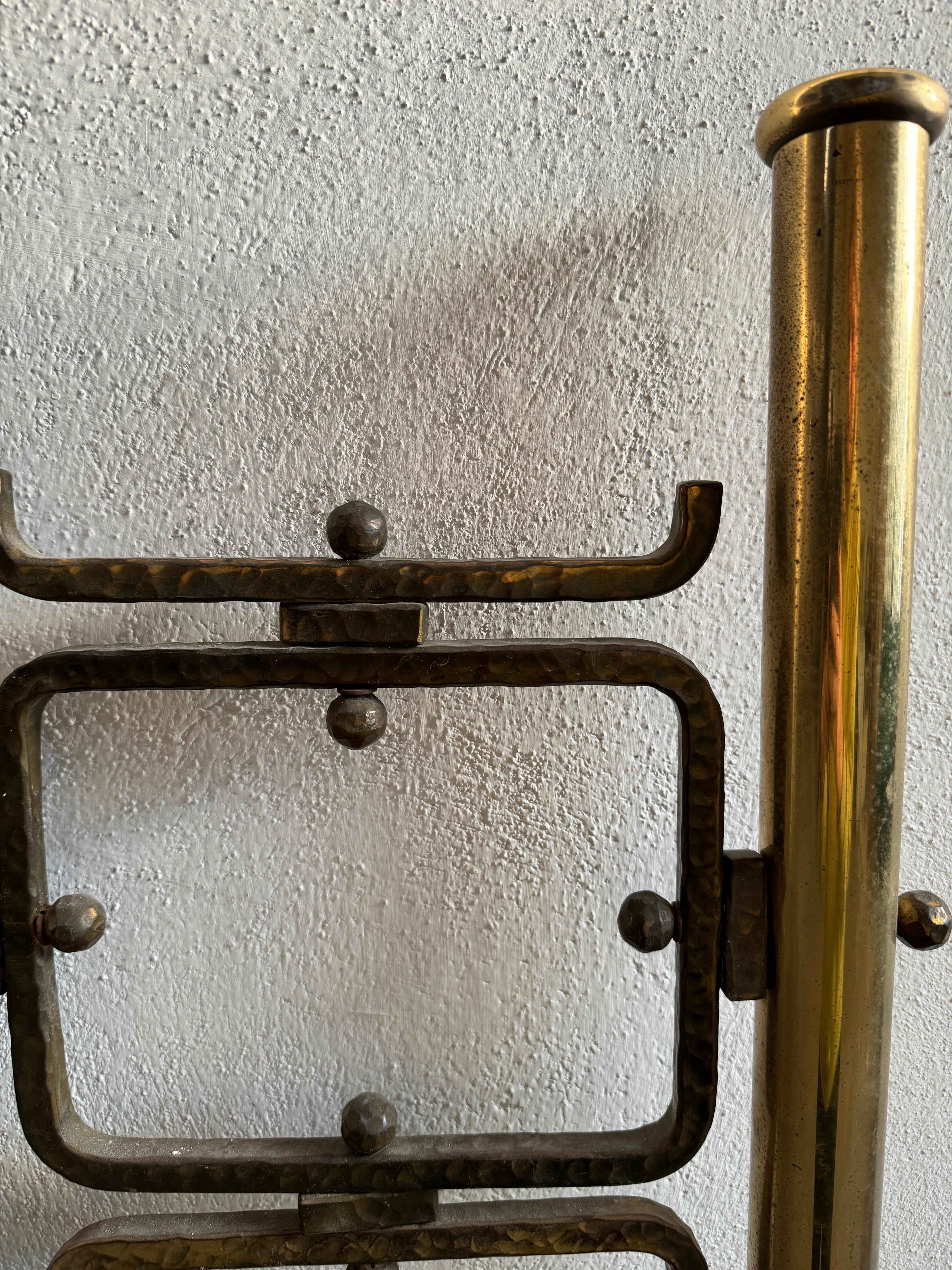 Mid-Century Modern Italian Brass and Bronze Headboard by O. Borsani For Sale 2