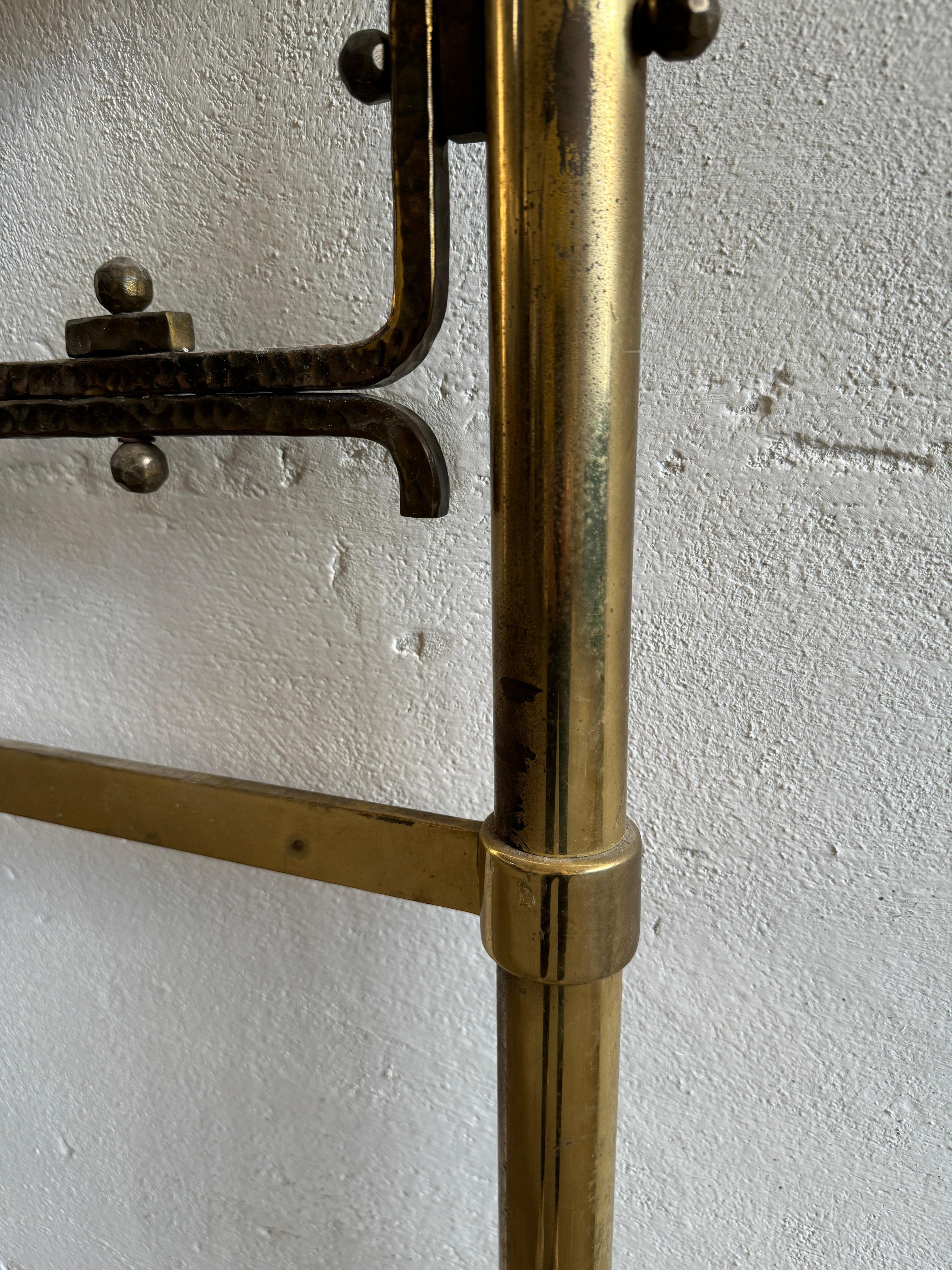 Mid-Century Modern Italian Brass and Bronze Headboard by O. Borsani For Sale 4