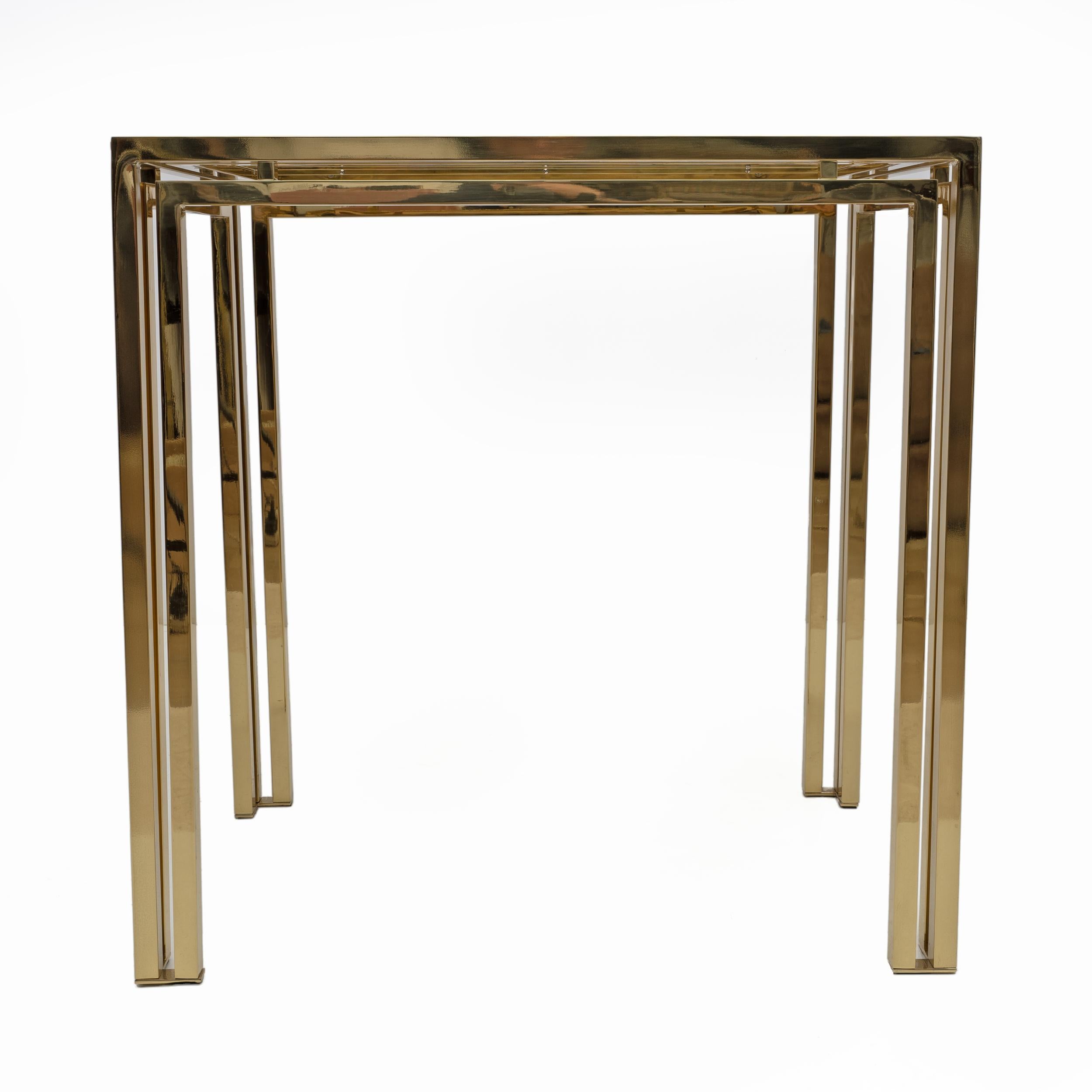 Mid-century Modern Italian Brass Console Table, 1970s For Sale 2