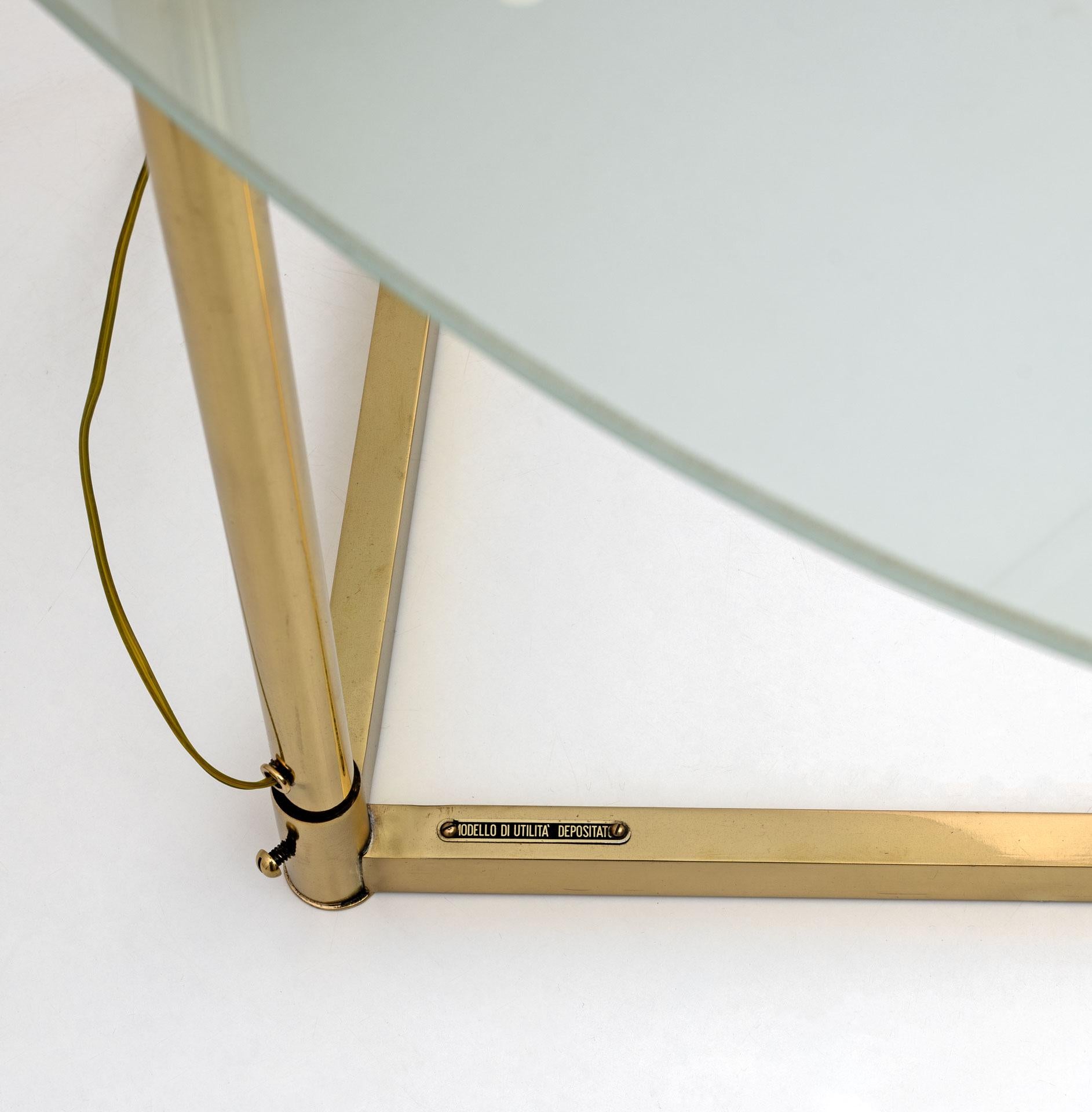 Mid-century Modern Italian Brass Dressing Table with Mirror by Luigi Brusotti 4
