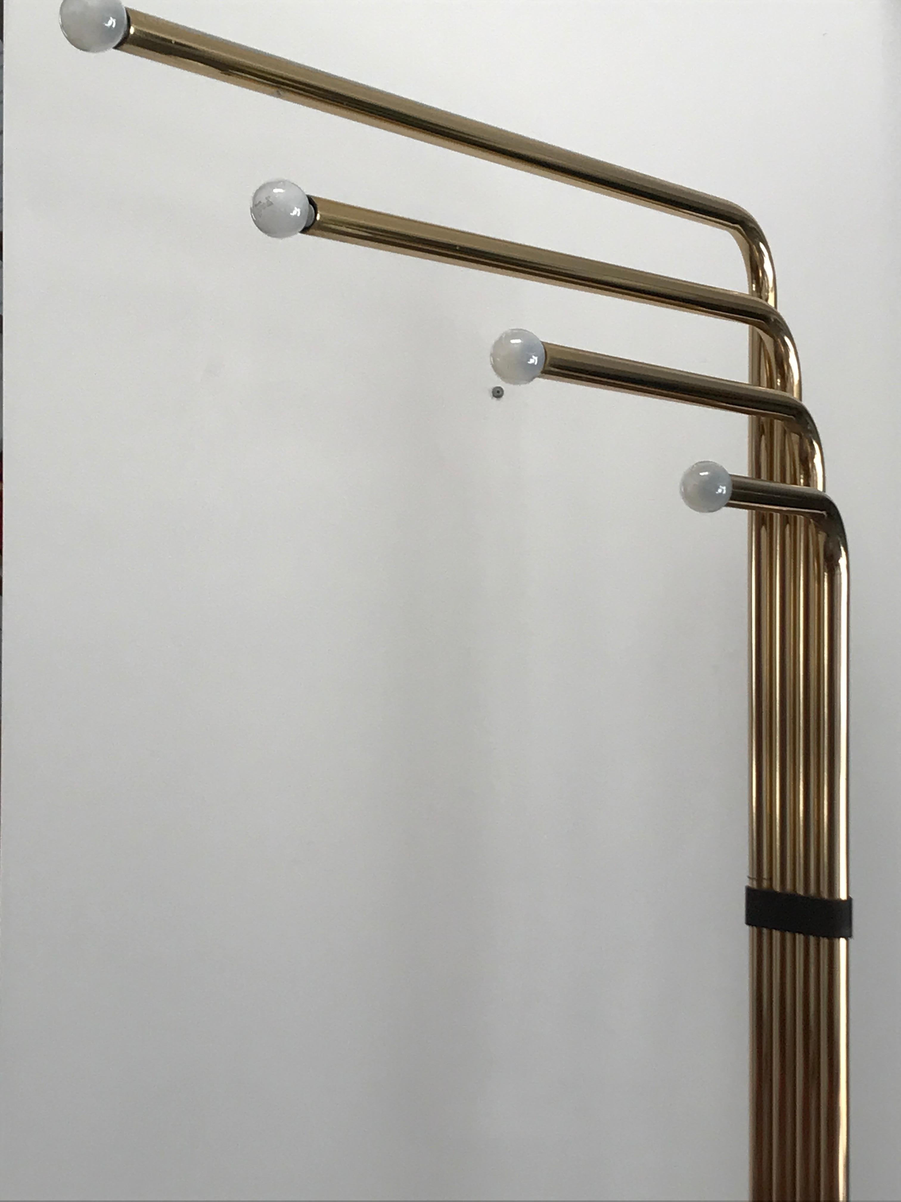 Mid-Century Modern Italian Brass Floor Lamp by Goffredo Reggiani, 1974 1