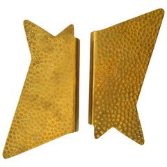 Mid-Century Modern Italian Brass Push 
Pull Door Handles