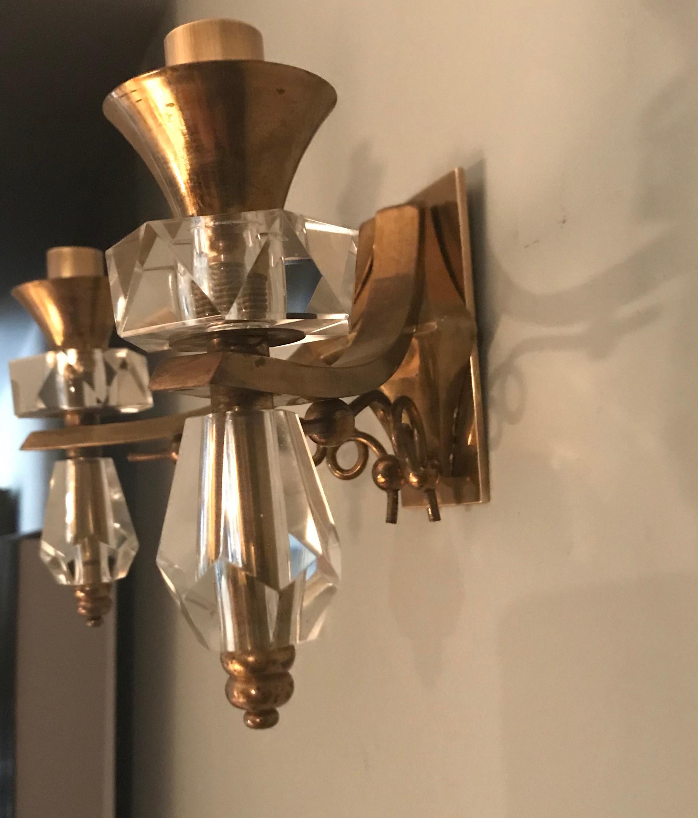 Mid-Century Modern Italian Brass Sconce 1