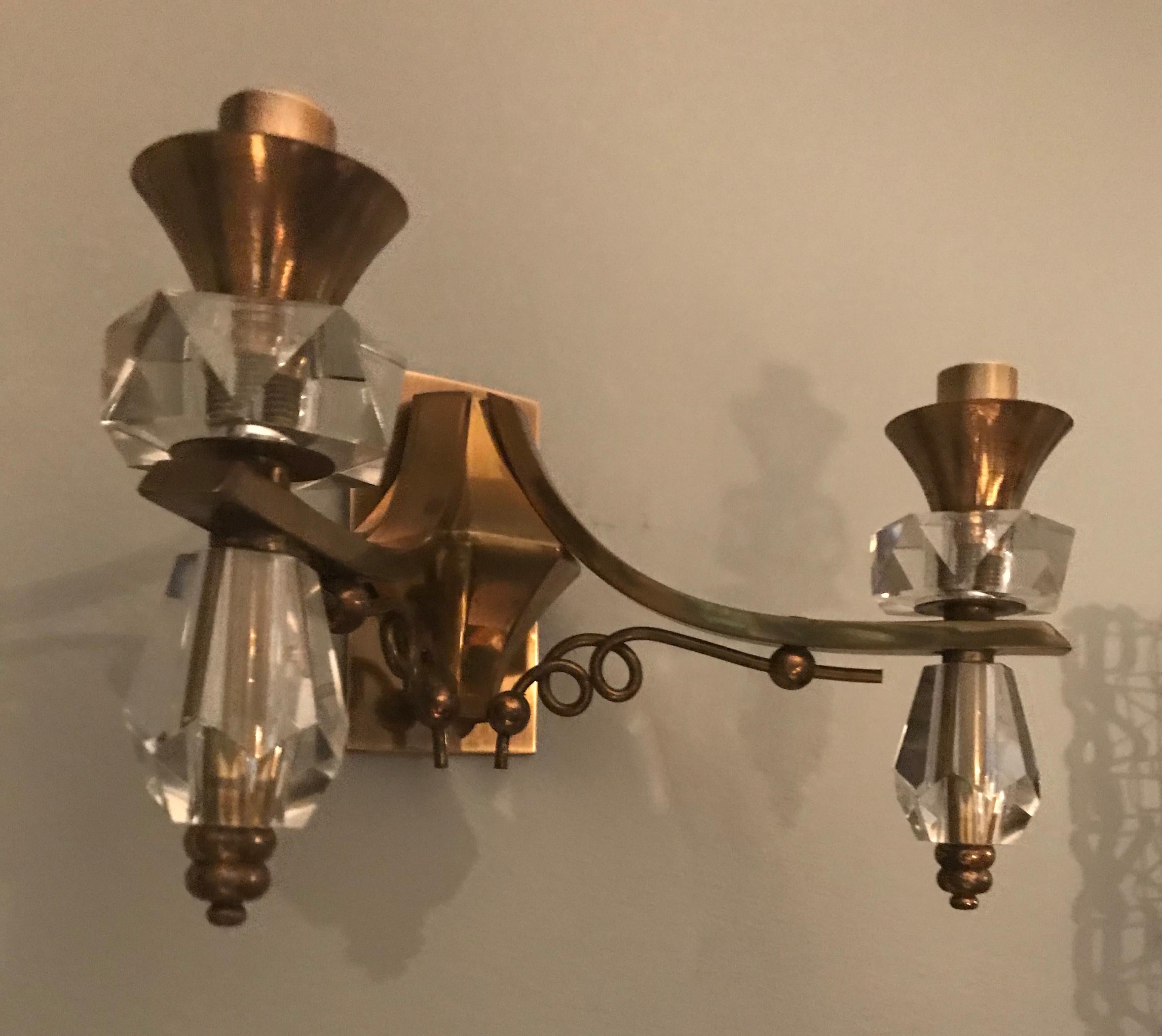 Mid-Century Modern Italian Brass Sconce 3