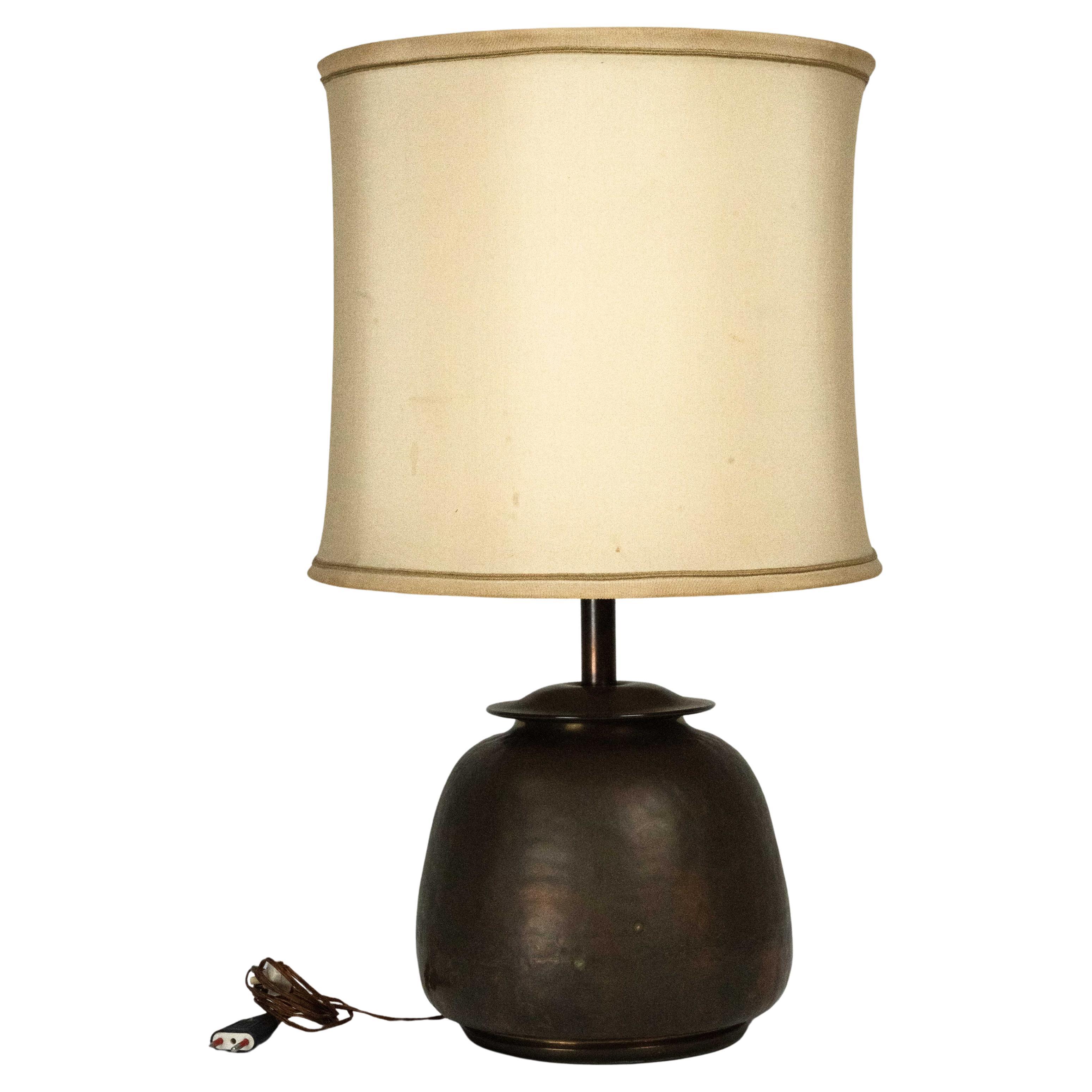 Mid-Century Modern Italian Brass Table Lamp – 1960s Vintage