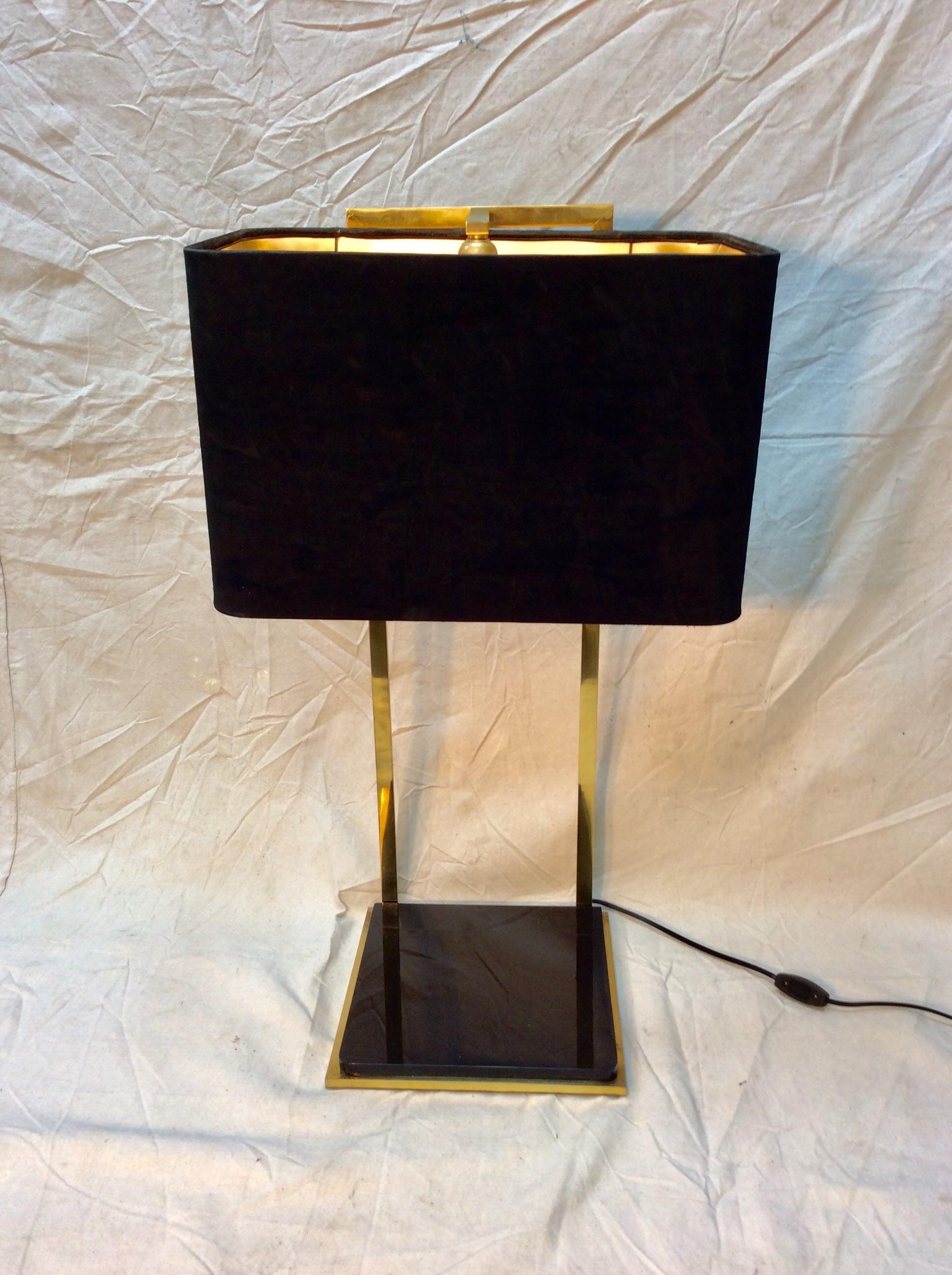 Mid Century Modern Italian Brass Table Lamp For Sale 3