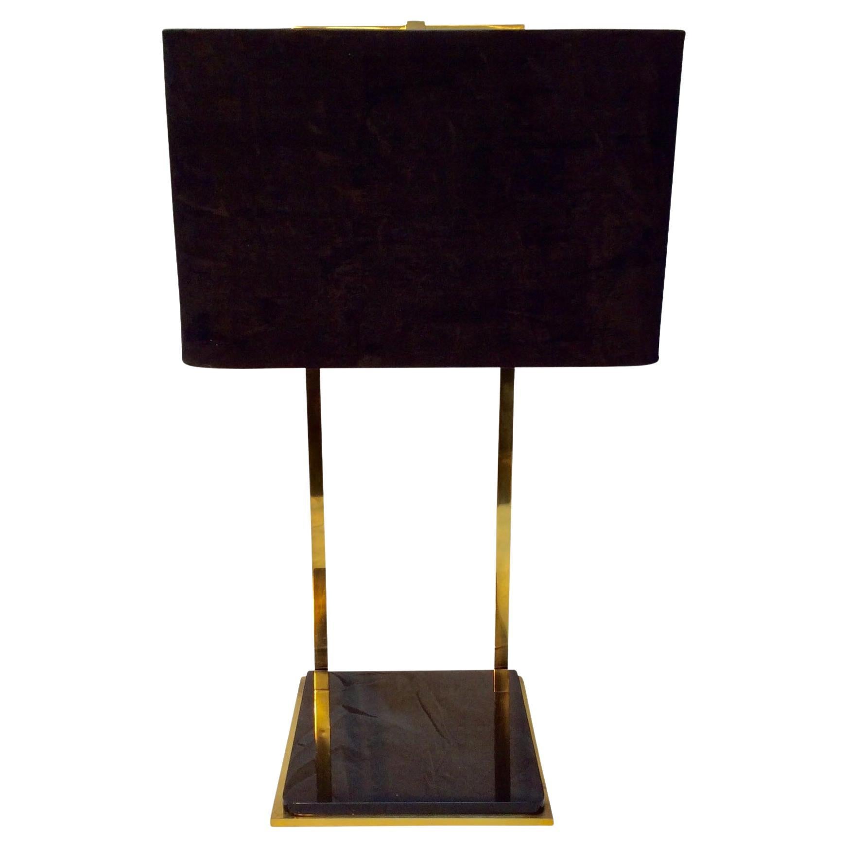 Mid Century Modern Italian Brass Table Lamp For Sale