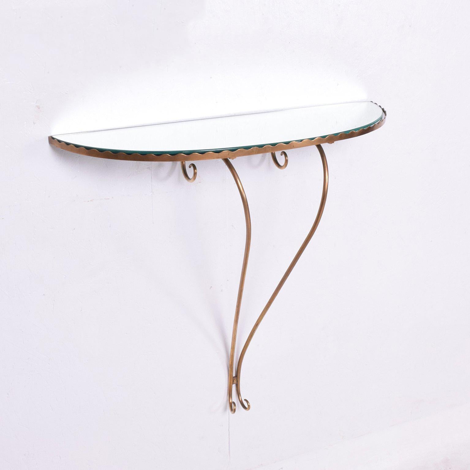 Mid-Century Modern Italian Brass Wall Console 4