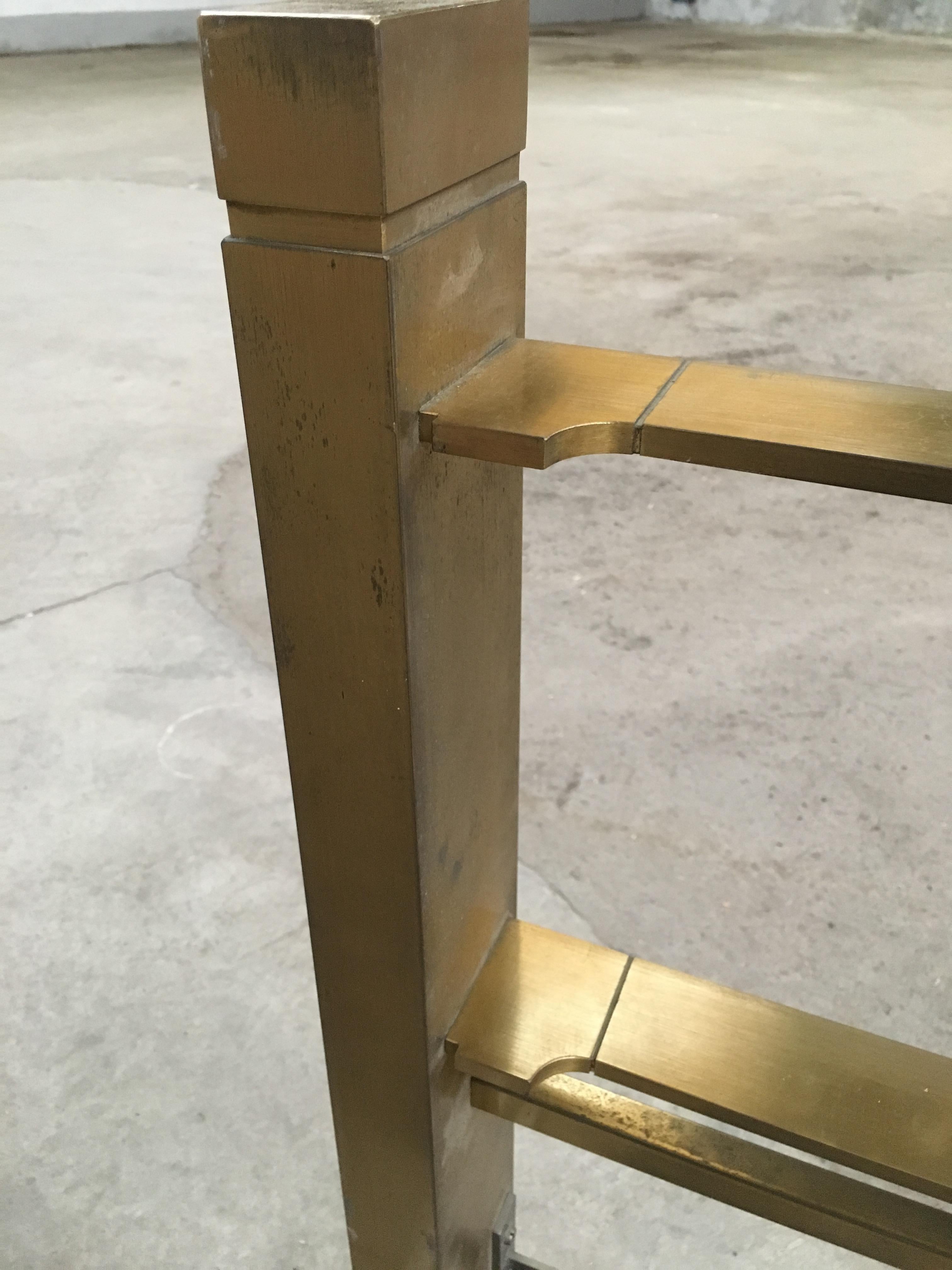 Cama de matrimonio italiana de bronce, moderna de mediados de siglo, por Luciano Frigerio, década de 1970 en venta 2