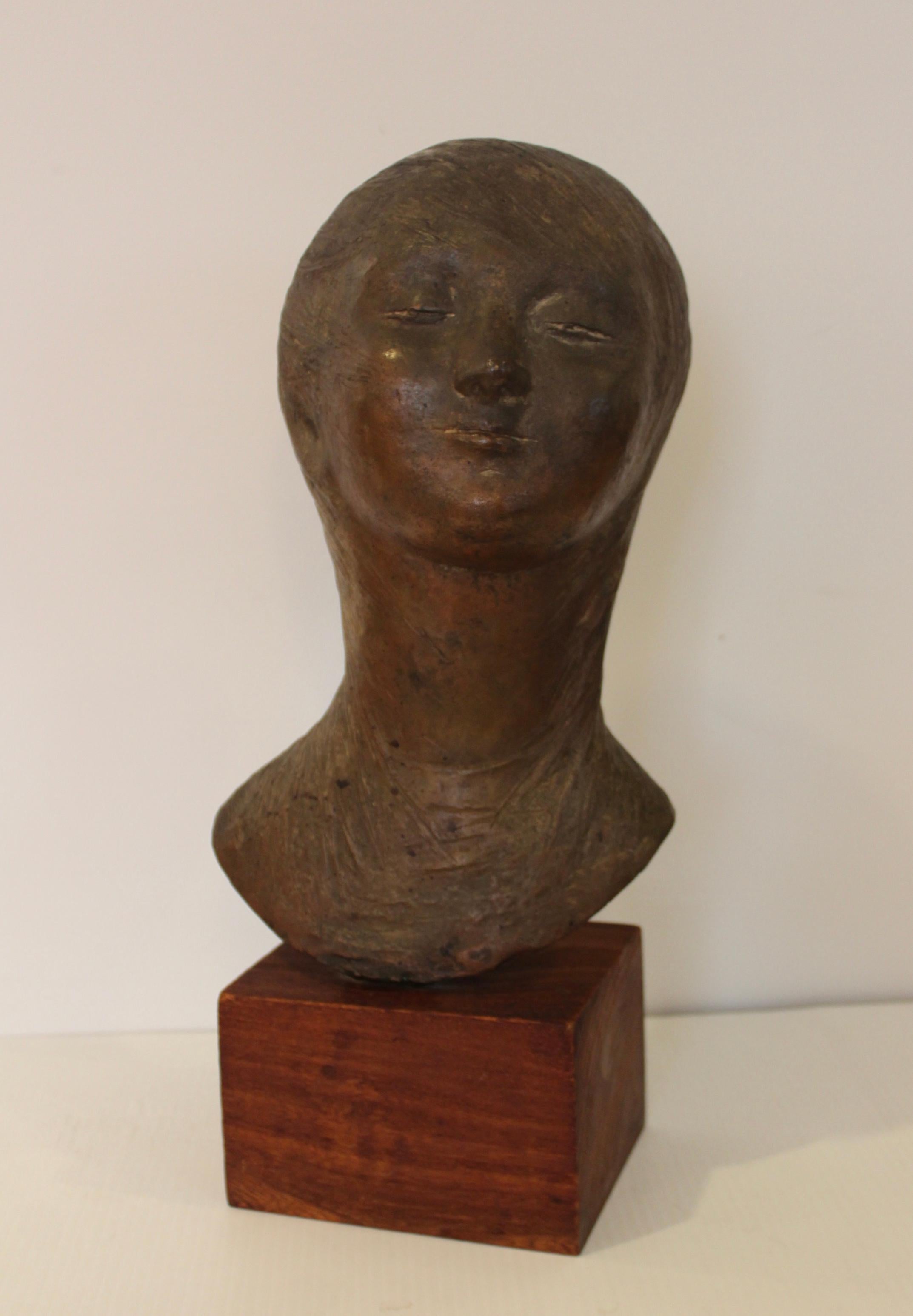 Impresionante escultura de bronce de gran tamaño de los años 50 del artista italiano Pino Conte titulada 