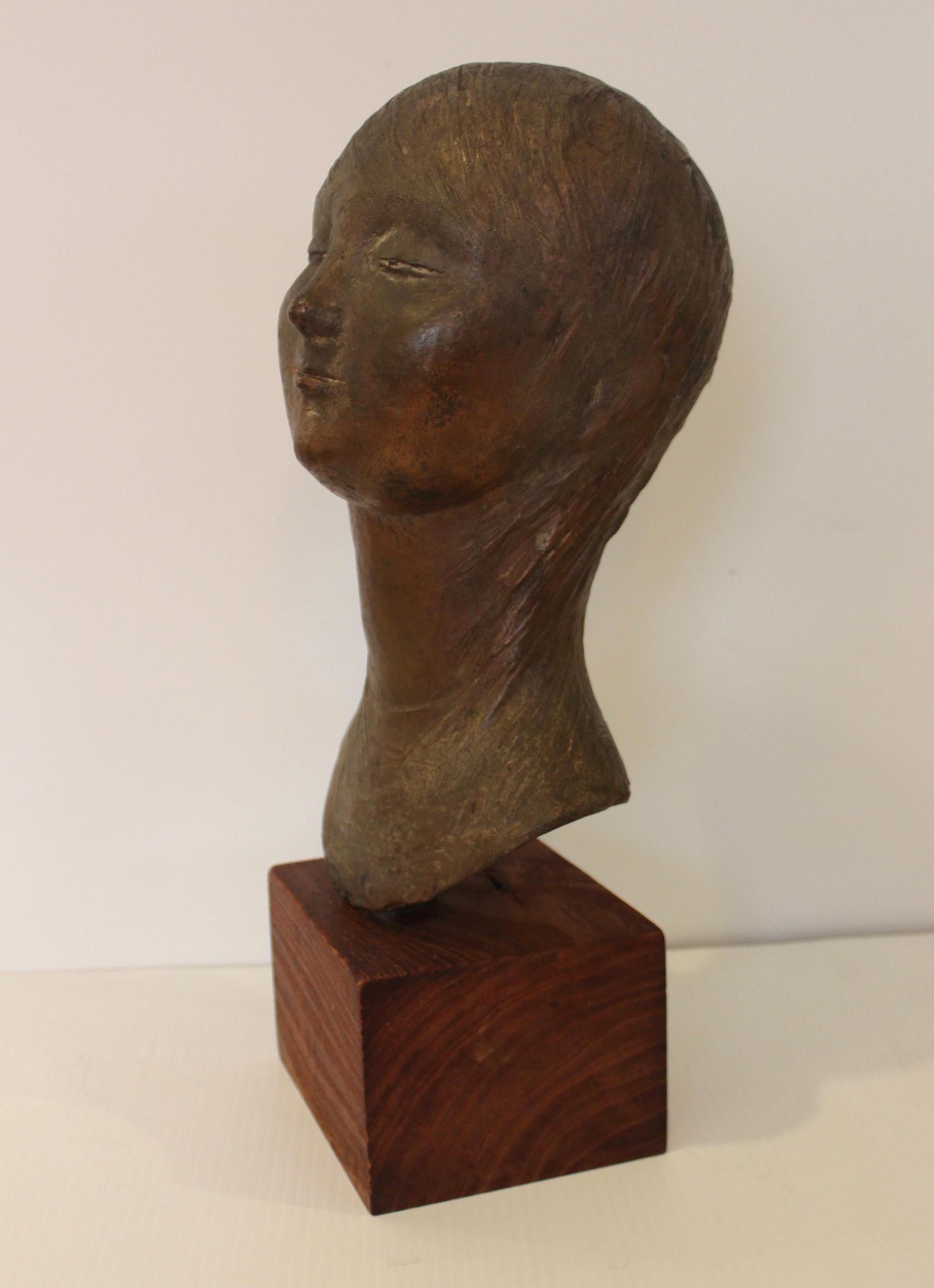 Mid-20th Century Mid-Century Modern Italian Bronze Sculpture by Pino Conte For Sale