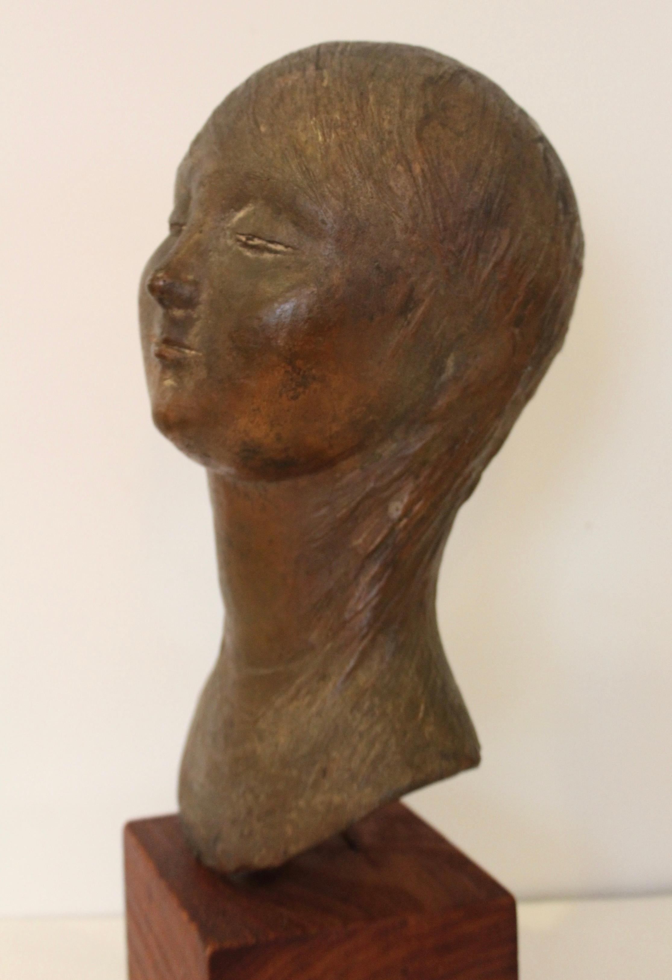 Mid-20th Century Mid-Century Modern Italian Bronze Sculpture by Pino Conte For Sale