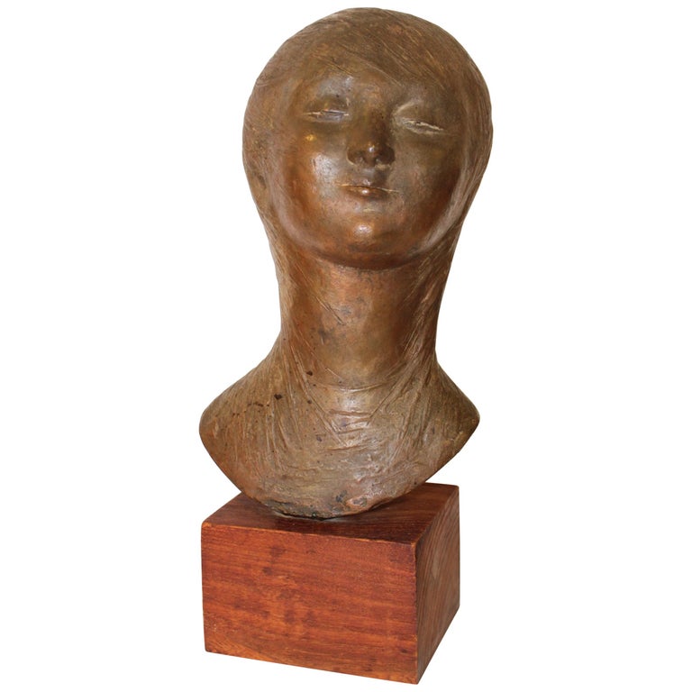 MidCentury Modern Italian Bronze Sculpture by Pino Conte For Sale at