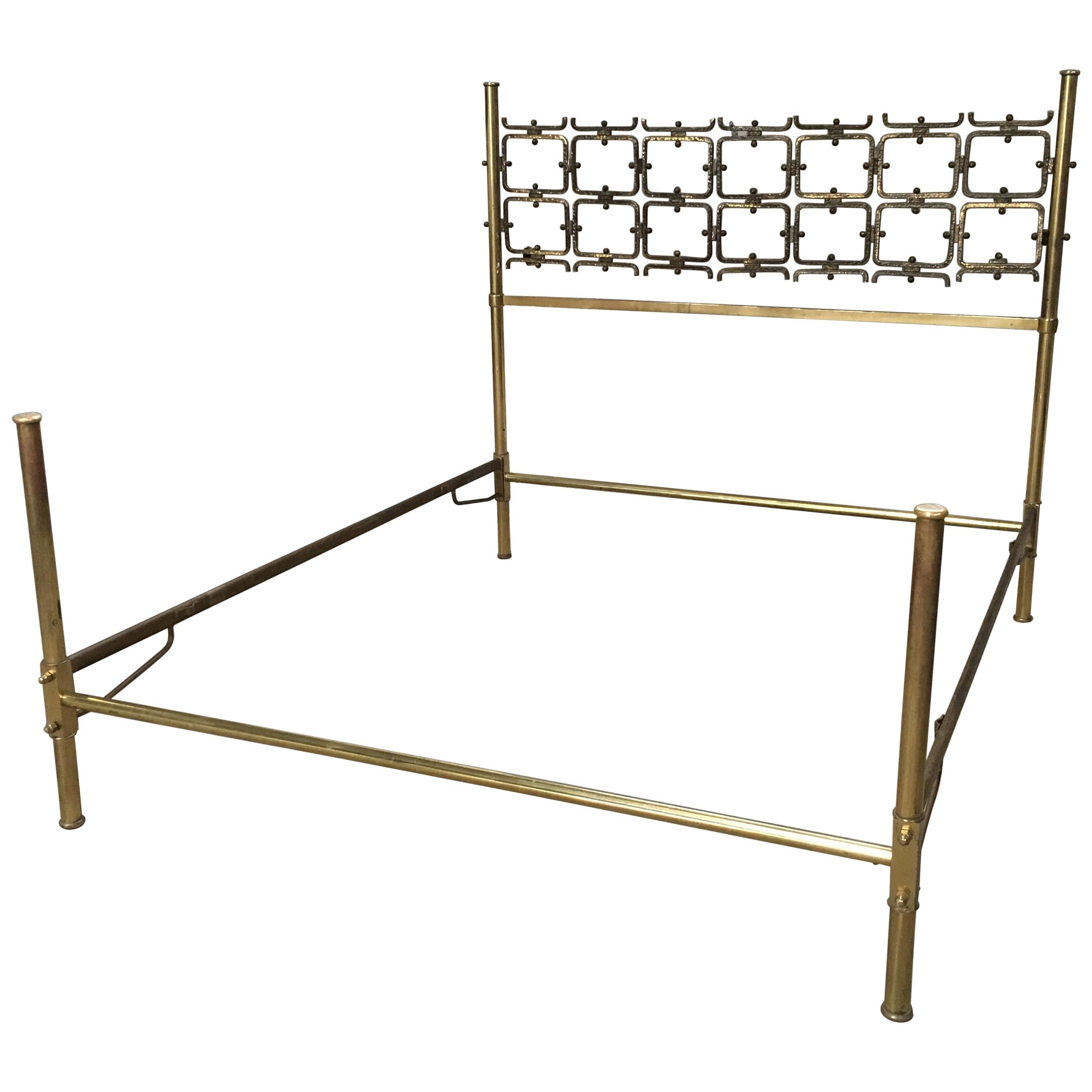 MidCentury Modern Italian Bed Frame, after Borsani at 1stDibs
