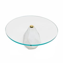 Mid Century Modern Italian Carrara Marble Coffee Table, 1970s, Two Available