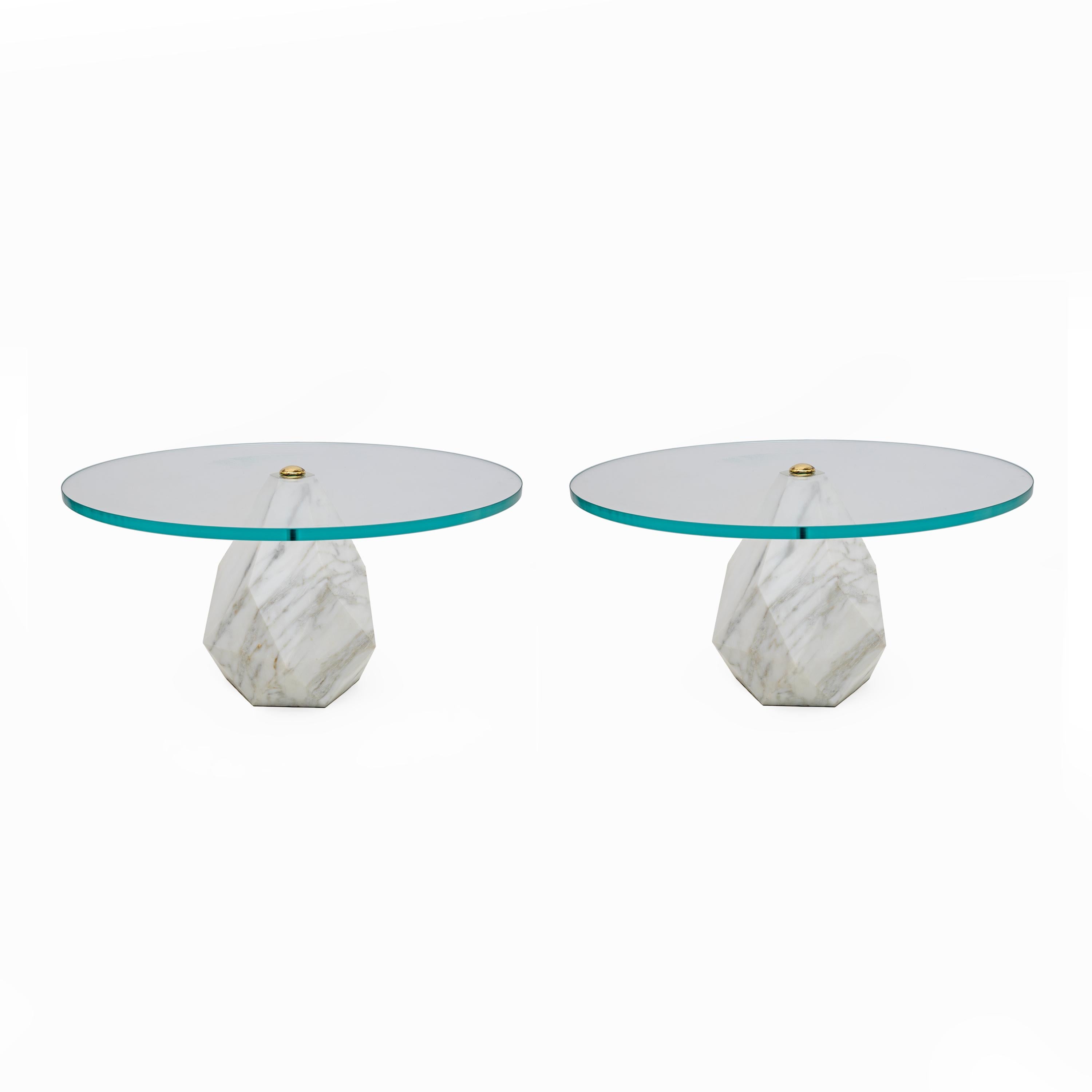 Mid Century Modern Italian Carrara Marble Coffee Table, 1970s, Two Available For Sale 2