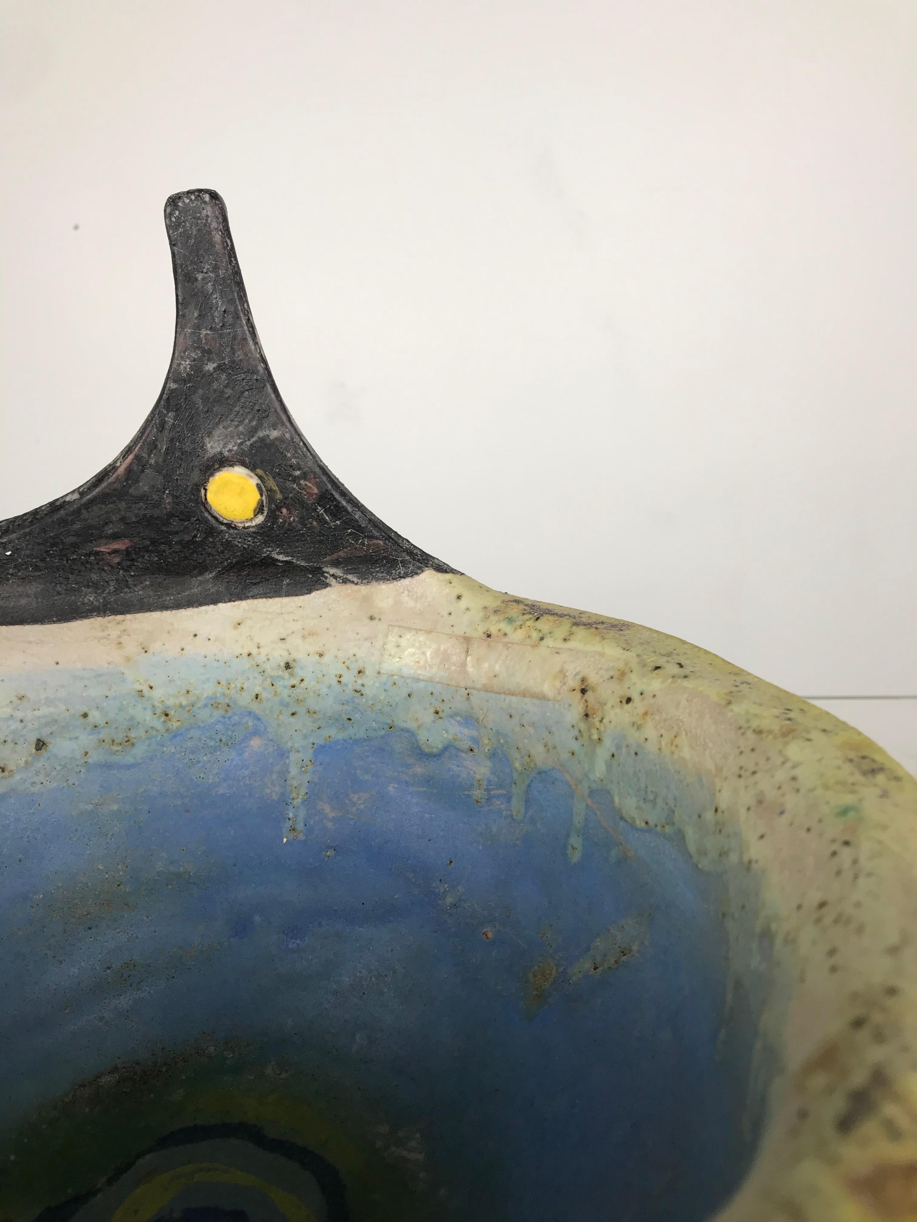 Italian Modern Whimsical Ceramic Bowl by Gli Etruschi For Sale 5