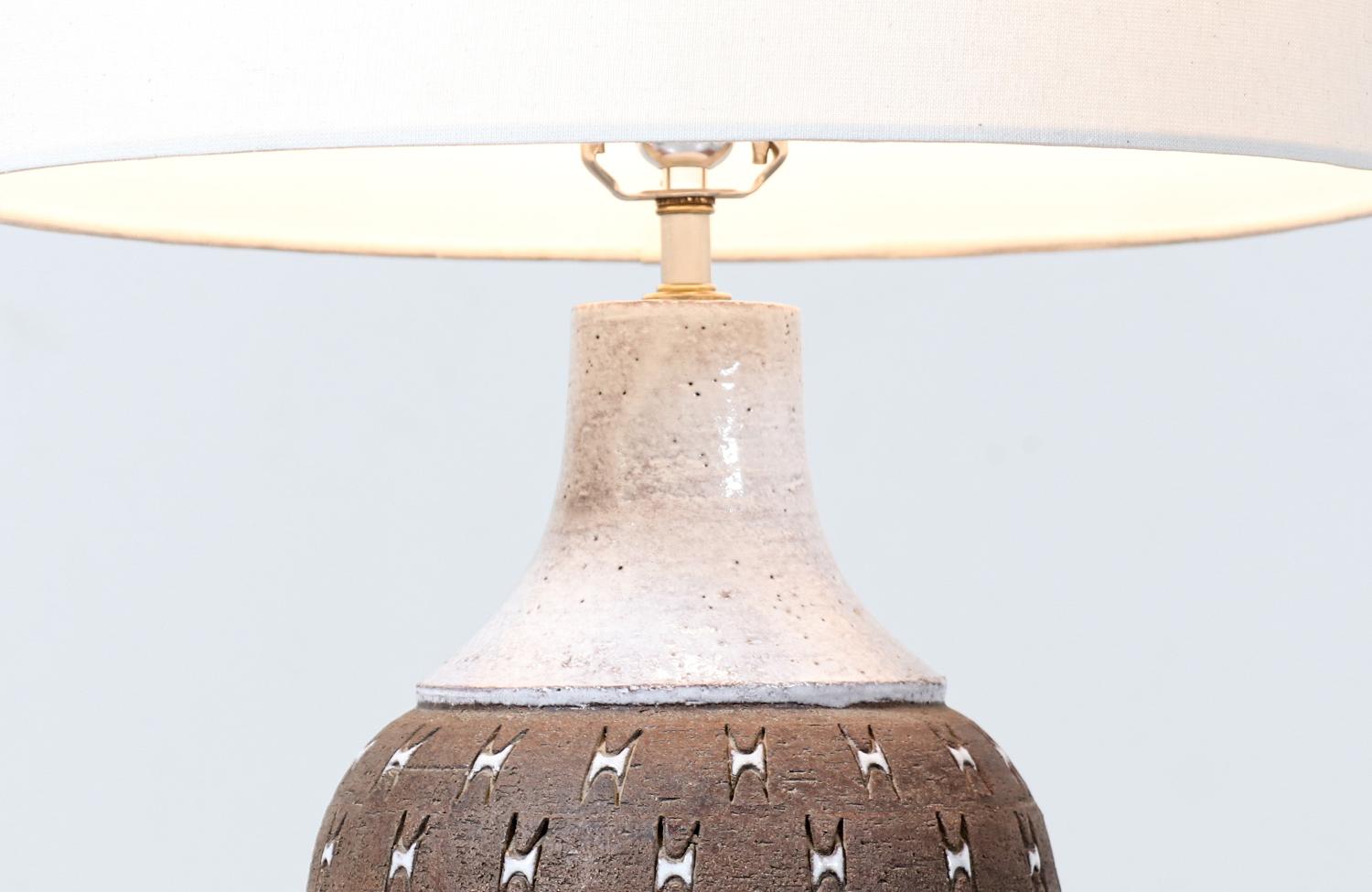Lampe de table en céramique italienne moderne du milieu du siècle pour Bitossi Excellent état - En vente à Los Angeles, CA