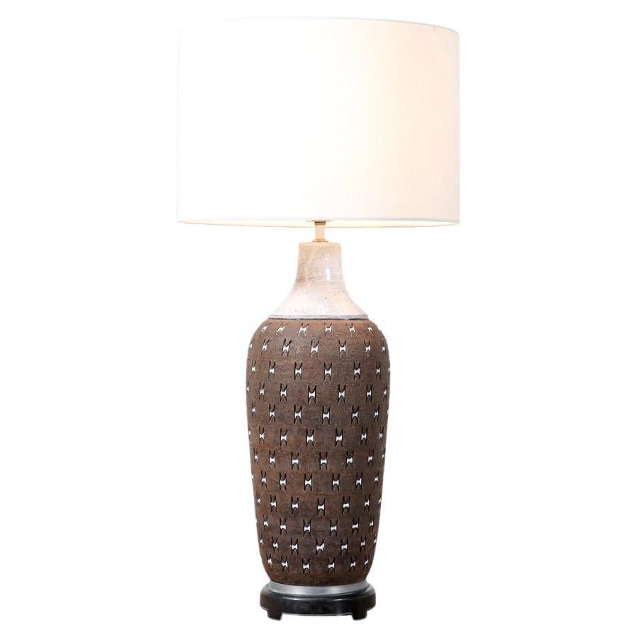 Lampe de table italienne en céramique mi-siècle moderne pour Bitossi en vente