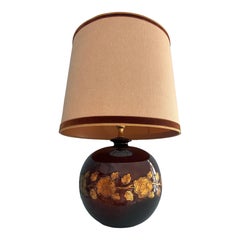 Mid Century Modern Italian Ceramic Table Lamp Ugo Zaccagnini Florence 1960s