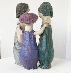 Mid-Century Modern italienische Keramik Tre Donne von Renato Bassoli, Mlano 1960er Jahre
